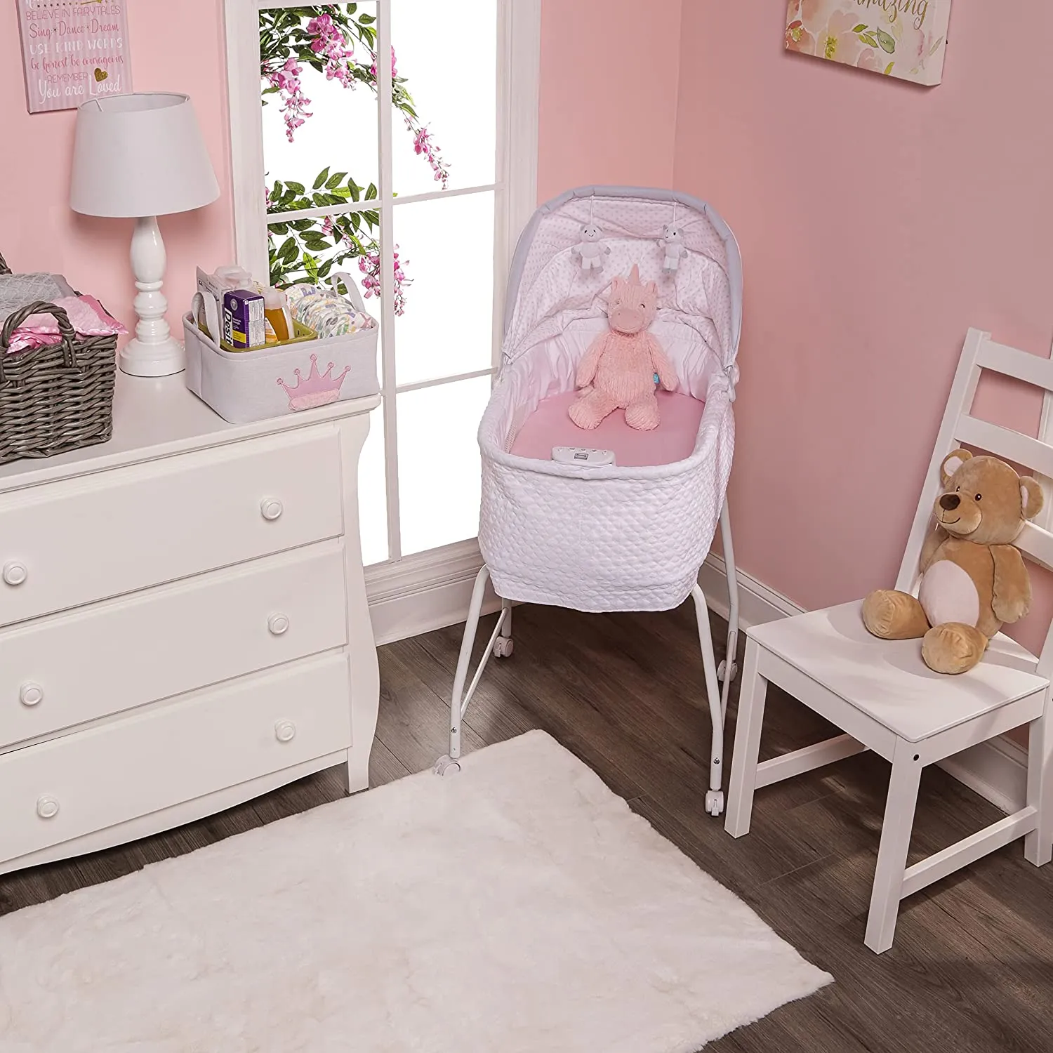 2 Pack Bassinet Sheets - Pink/Purple