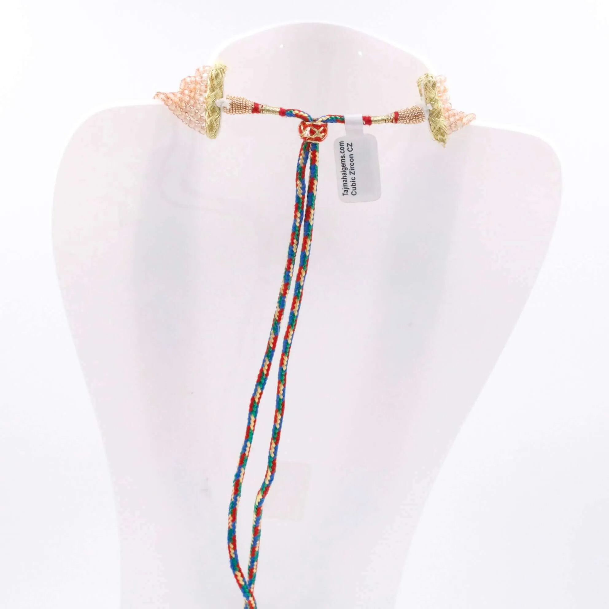 7 Strand CZ Necklace Faceted CZ Multi Color Necklace CZ Necklace Layered Sarafa Necklace Cubic Zirconia MultiStrand Necklace SKU: 6143154