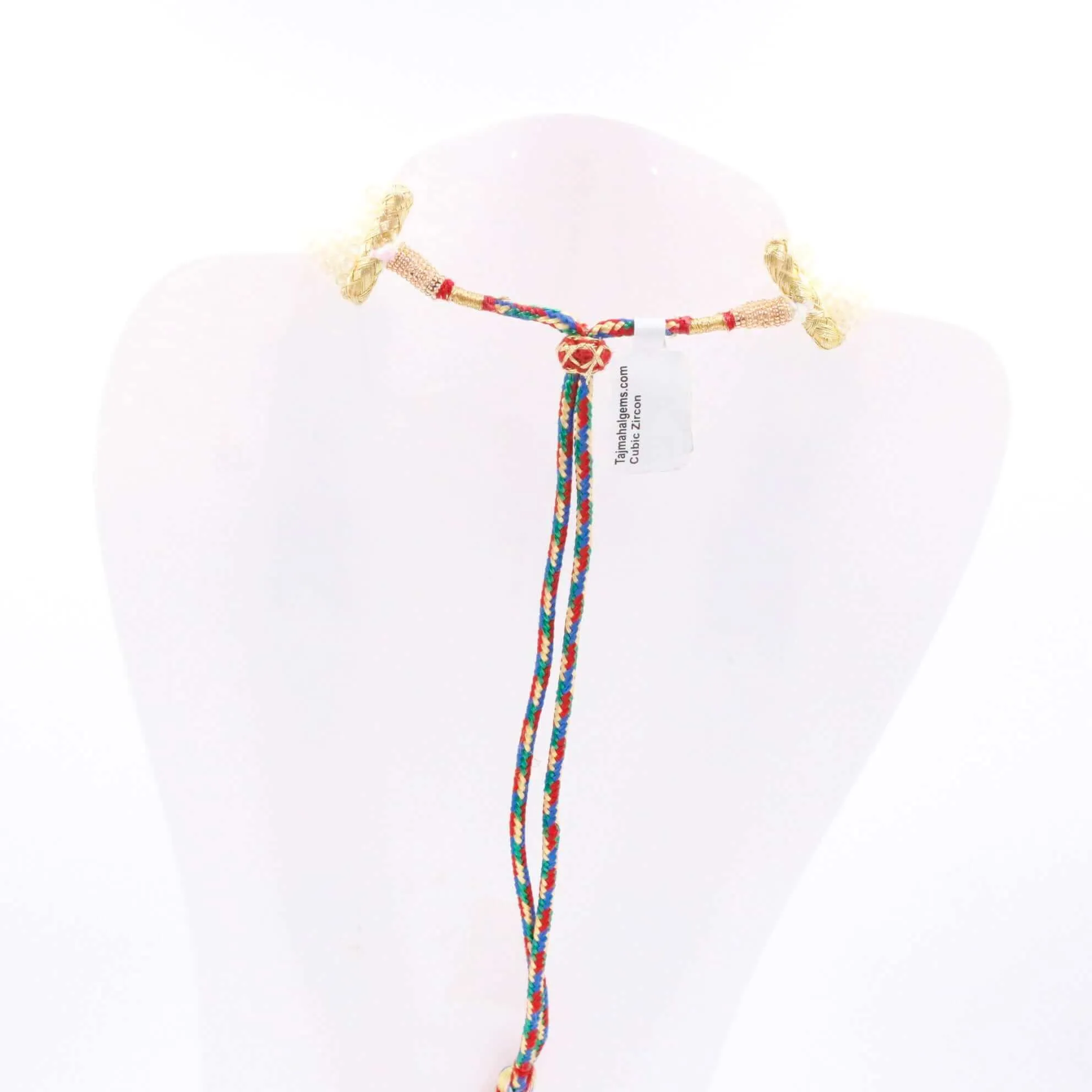 7 Strand Long Multi Color CZ Necklace Cubic Zirconia Multi Strand Necklace SKU: 6143152