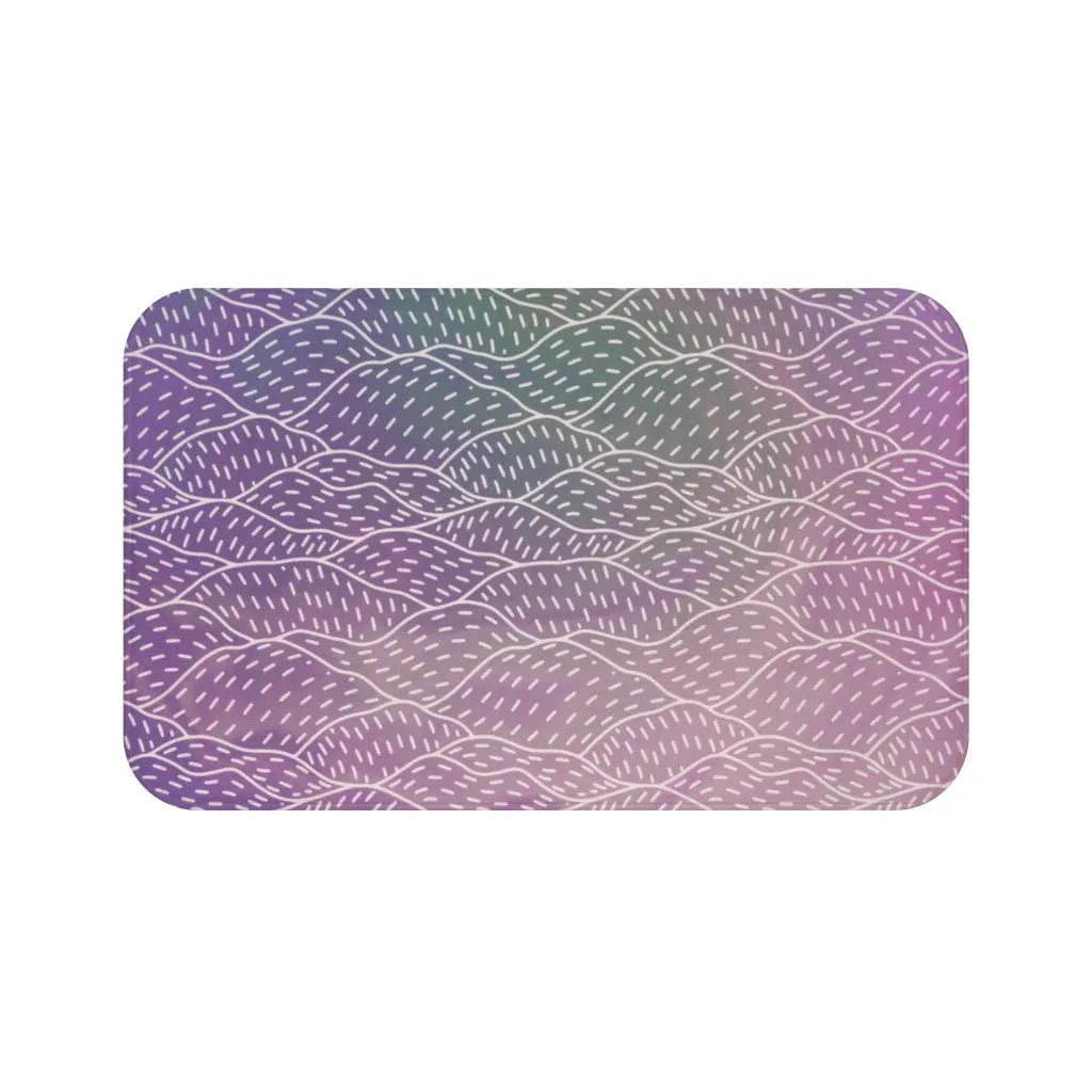 Abstract Bath Mat | Purple Violet Lavender