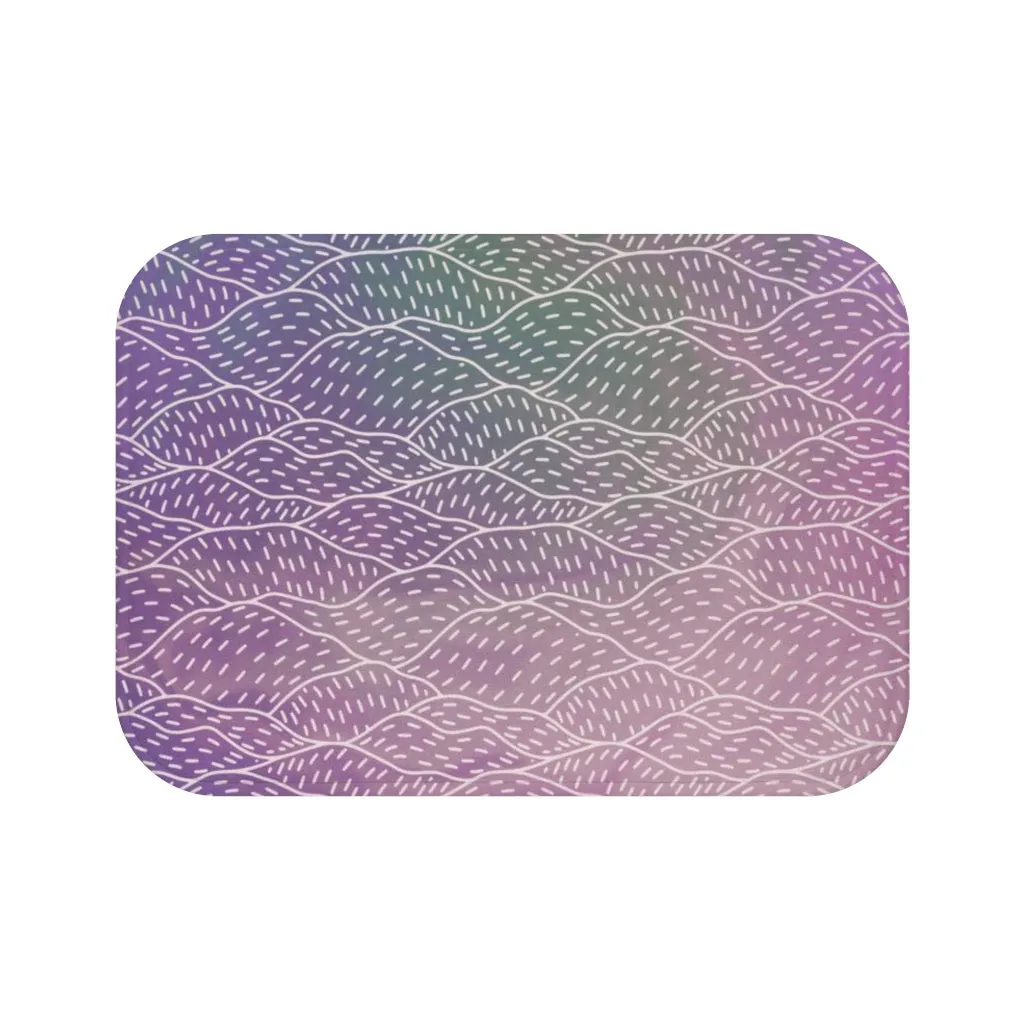 Abstract Bath Mat | Purple Violet Lavender