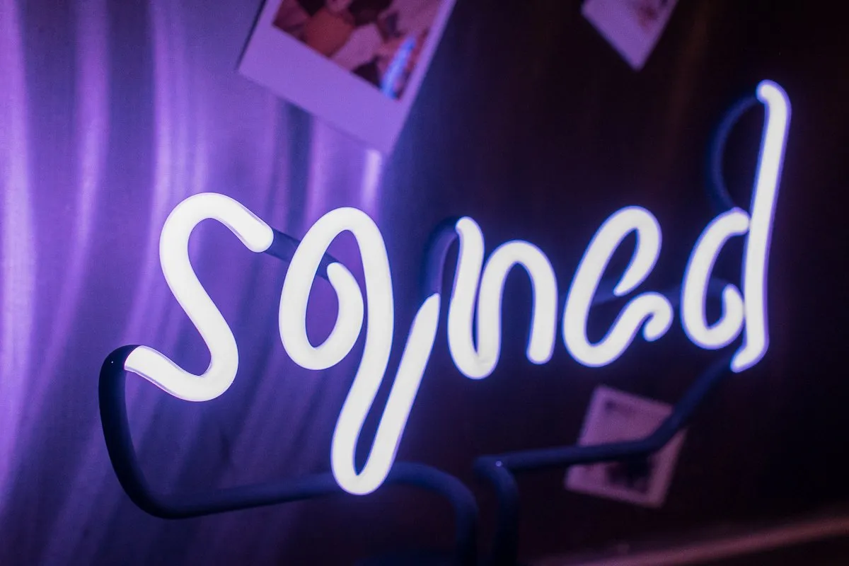 Amped & Co Squad Neon Desk Light, Real Neon, Purple, Large 11x12.2, Home Decor Neon Signs
