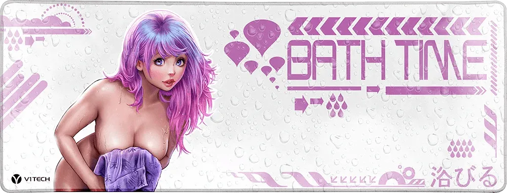 Bath Time Yokai Girl Large Mouse Pad