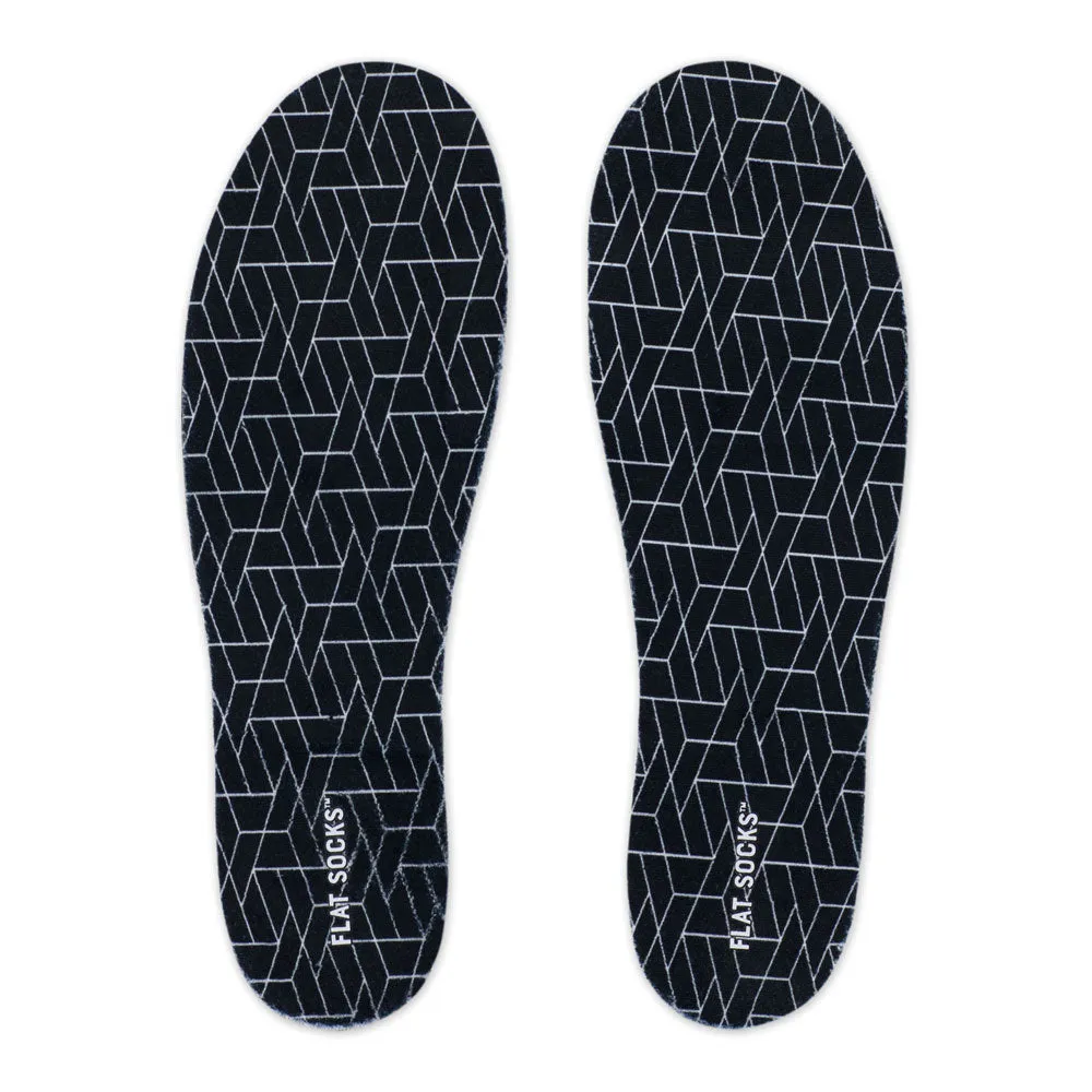 Black FLAT SOCKS | Washable No Show Sock Insert Cushion