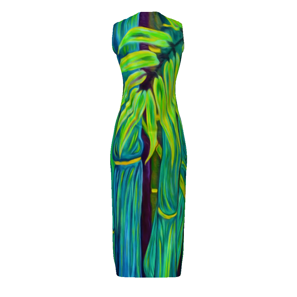 Blue Bamboo Women's Long Dress by Rachael Ray Art