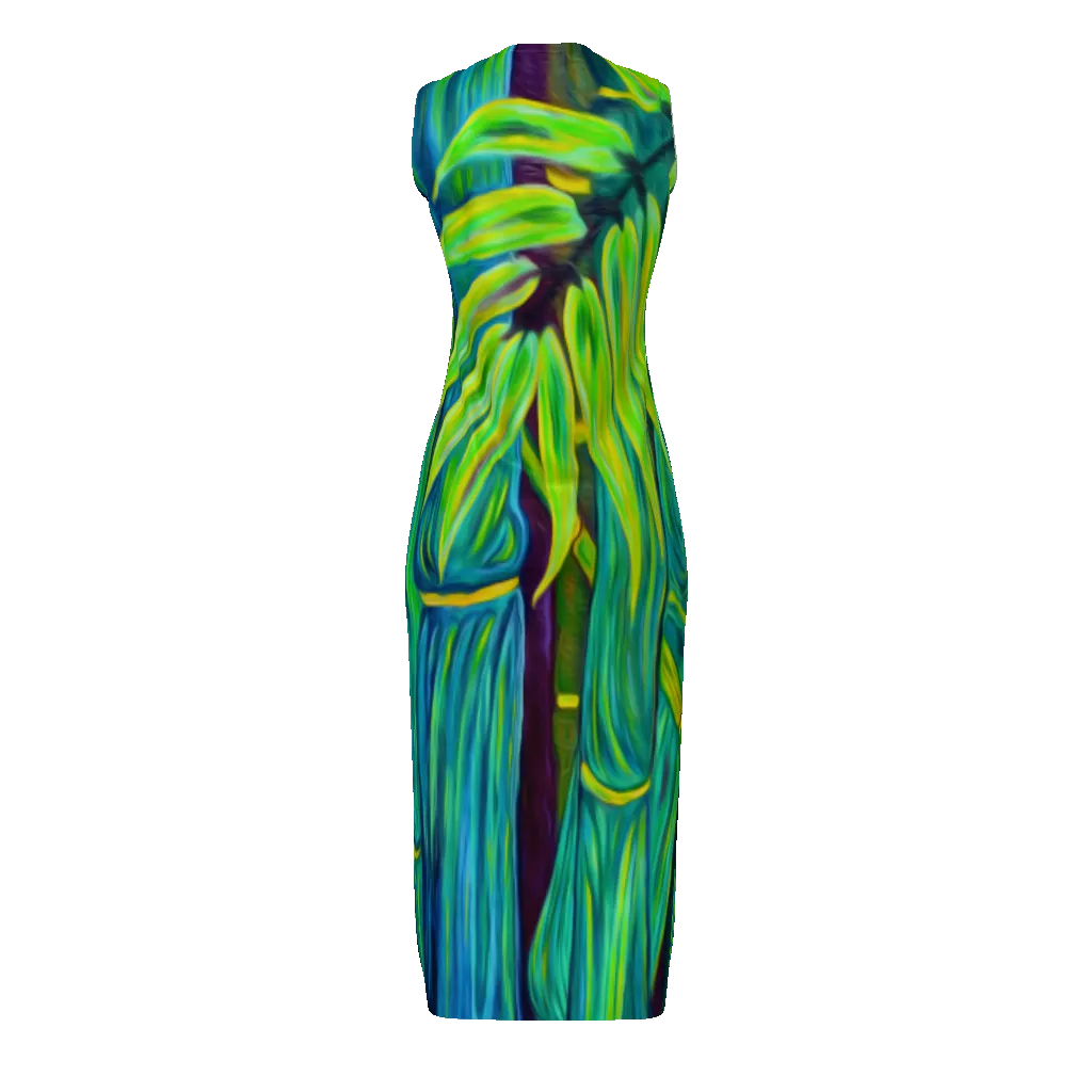 Blue Bamboo Women's Long Dress by Rachael Ray Art