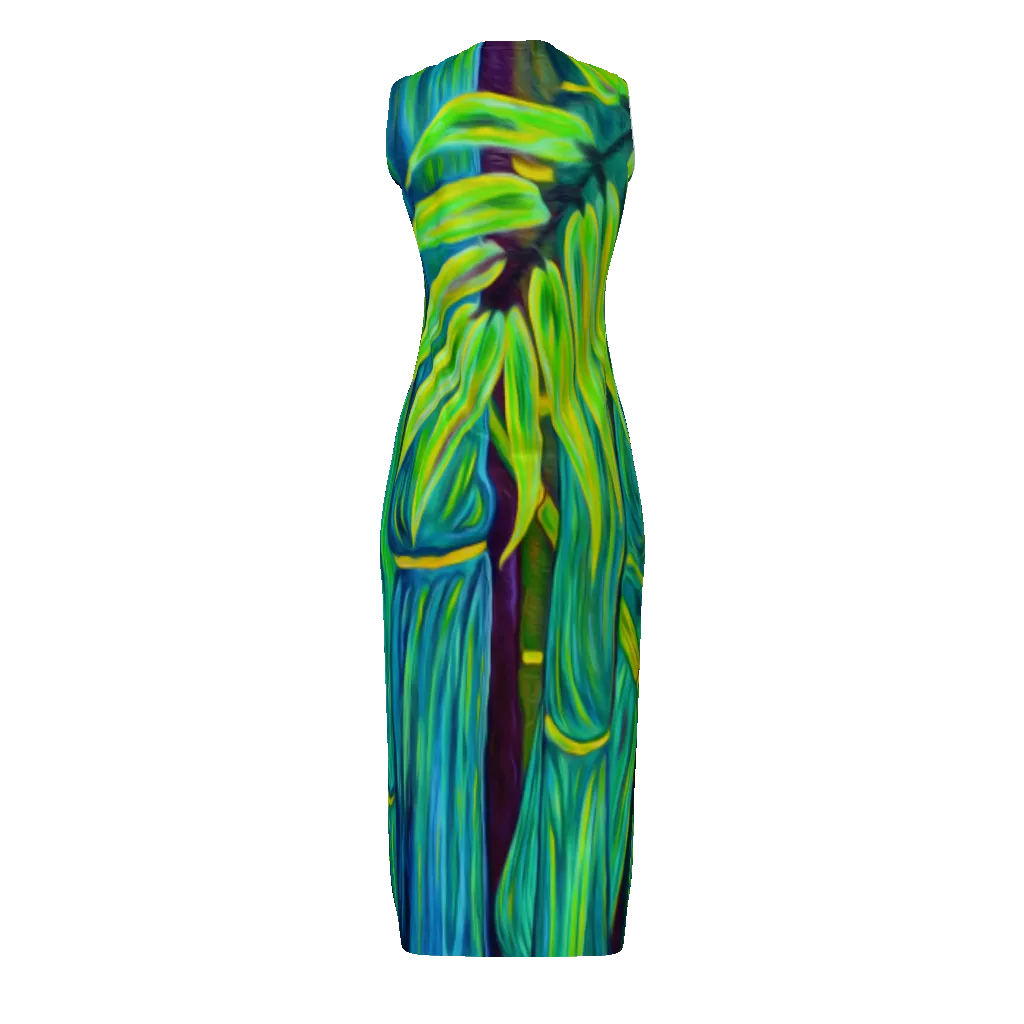 Blue Bamboo Women's Long Dress by Rachael Ray Art