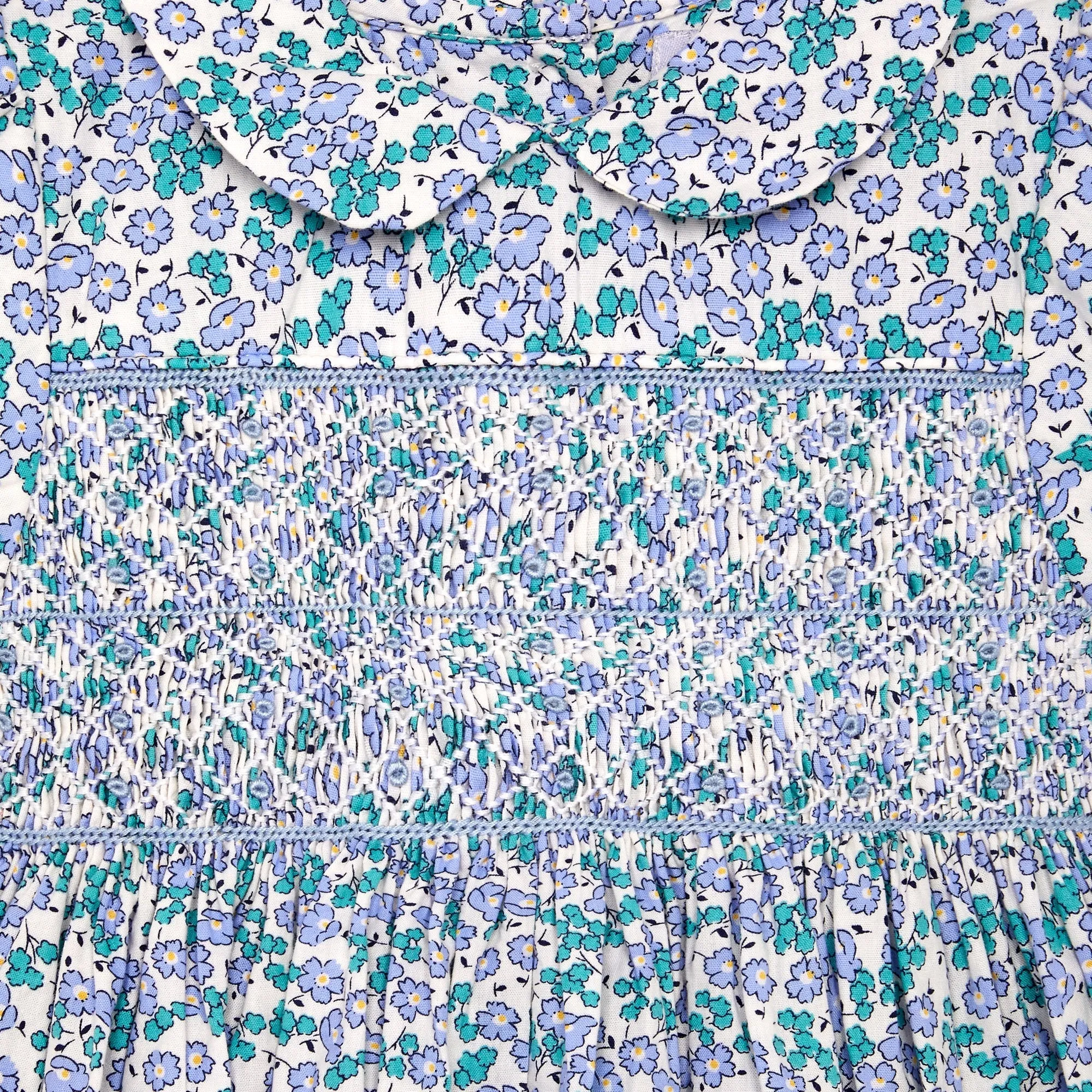 Carla Dress | Smocked Blue & Purple Floral (12-18M, 2-3)