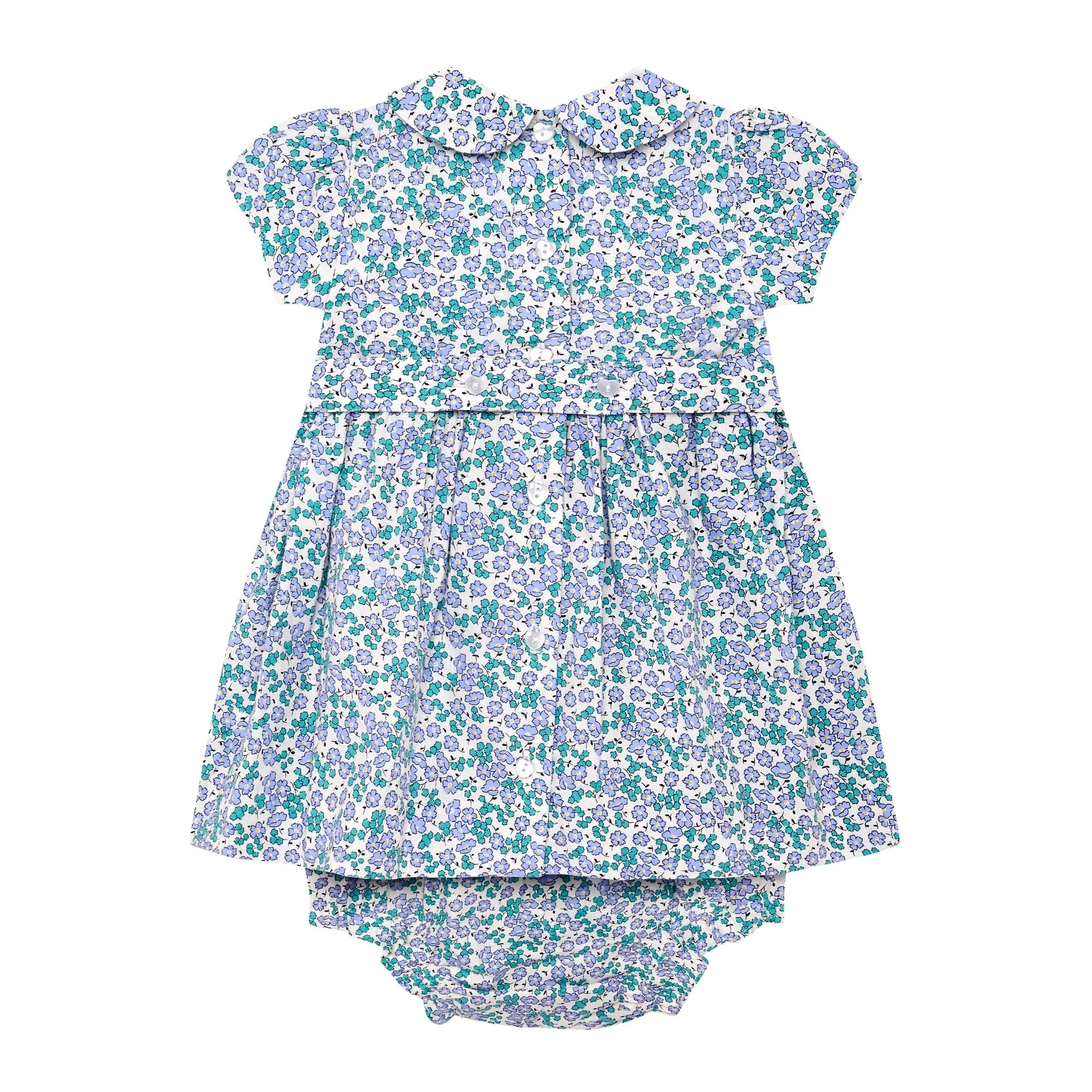 Carla Dress | Smocked Blue & Purple Floral (12-18M, 2-3)