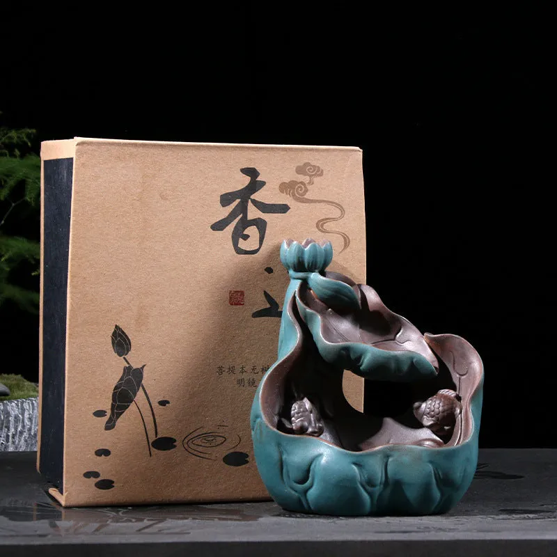 Ceramic Purple Clay Backflow Incense Burner
