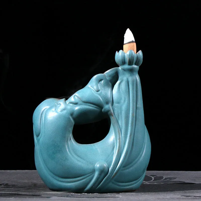 Ceramic Purple Clay Backflow Incense Burner