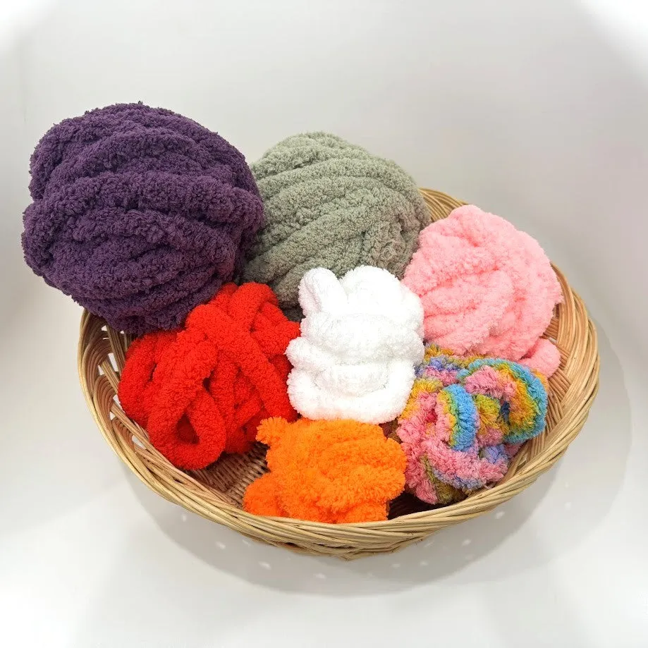 Chunky Chenille Yarn. Leftovers