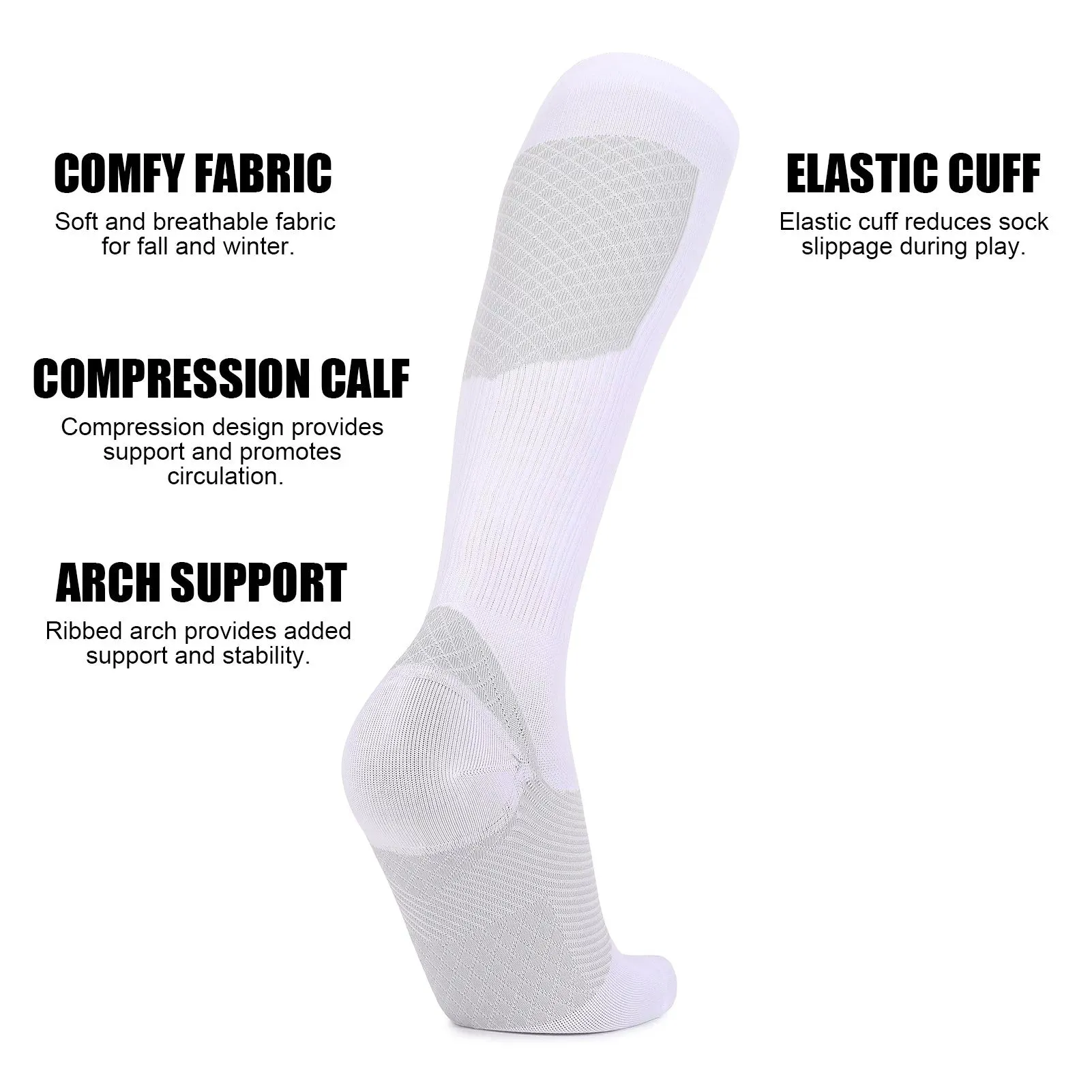 Compression Thickened Bottom Long Socks 5Pack