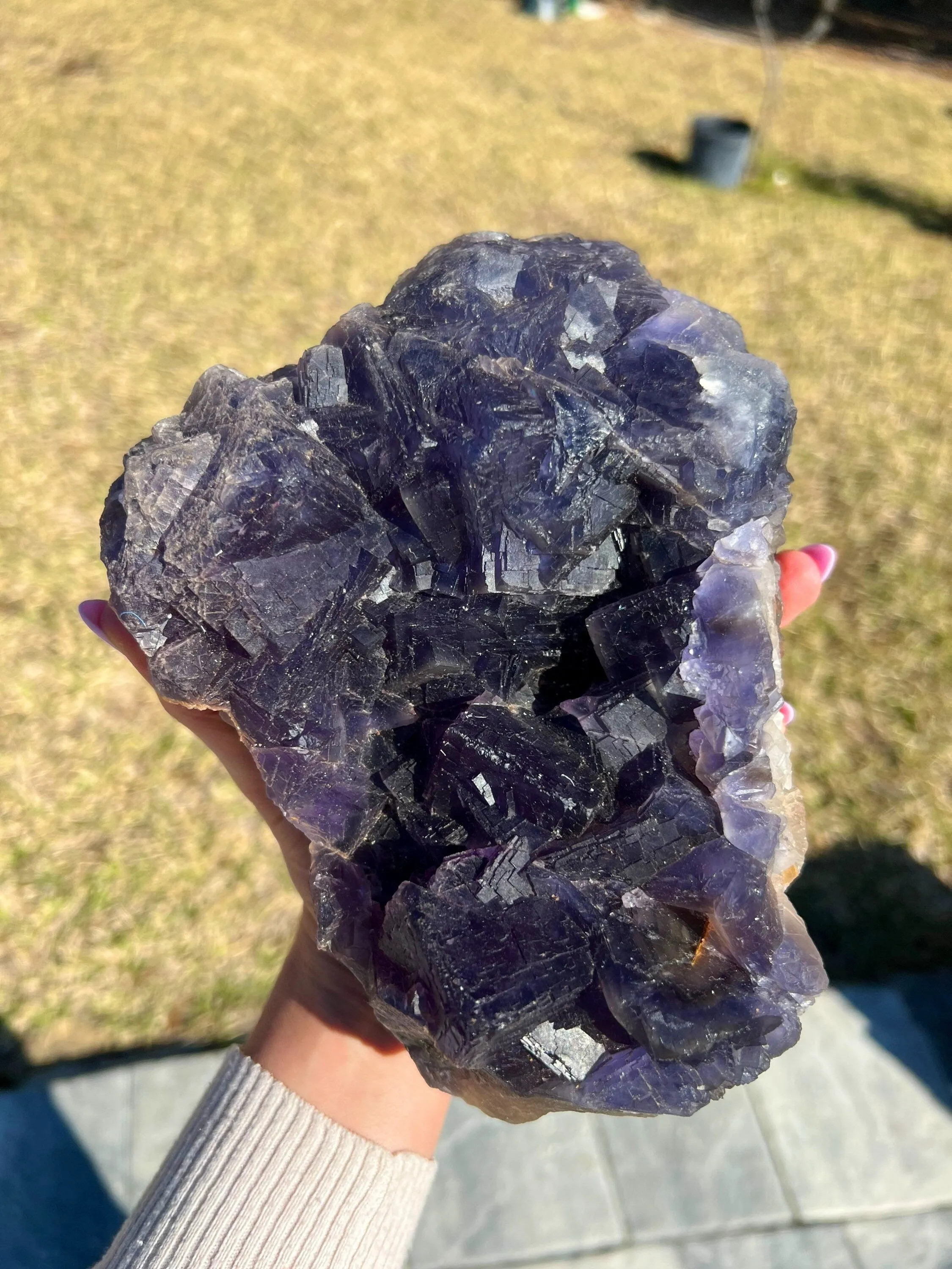 Cube purple fluorite 7 pounds 7oz