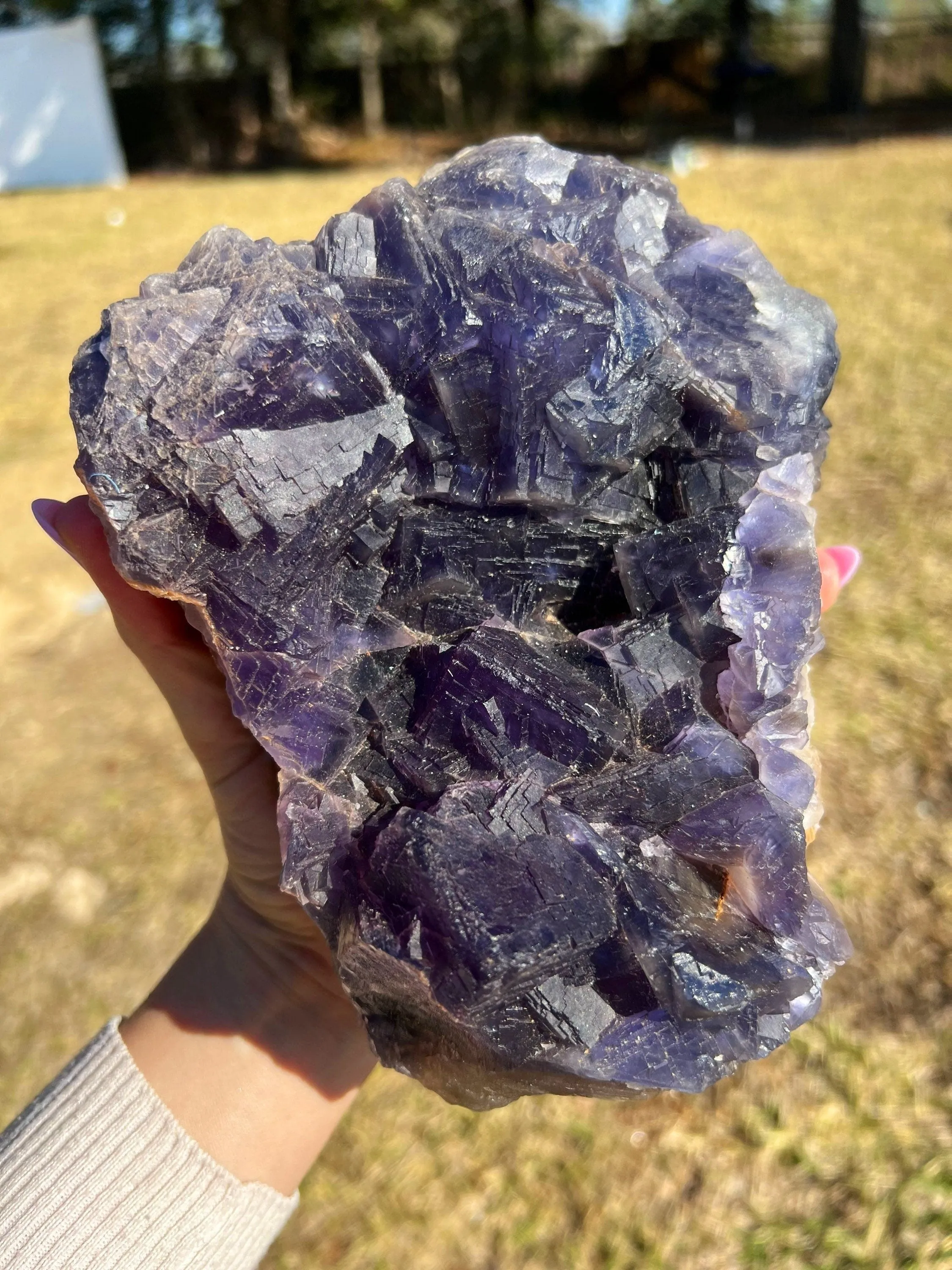 Cube purple fluorite 7 pounds 7oz