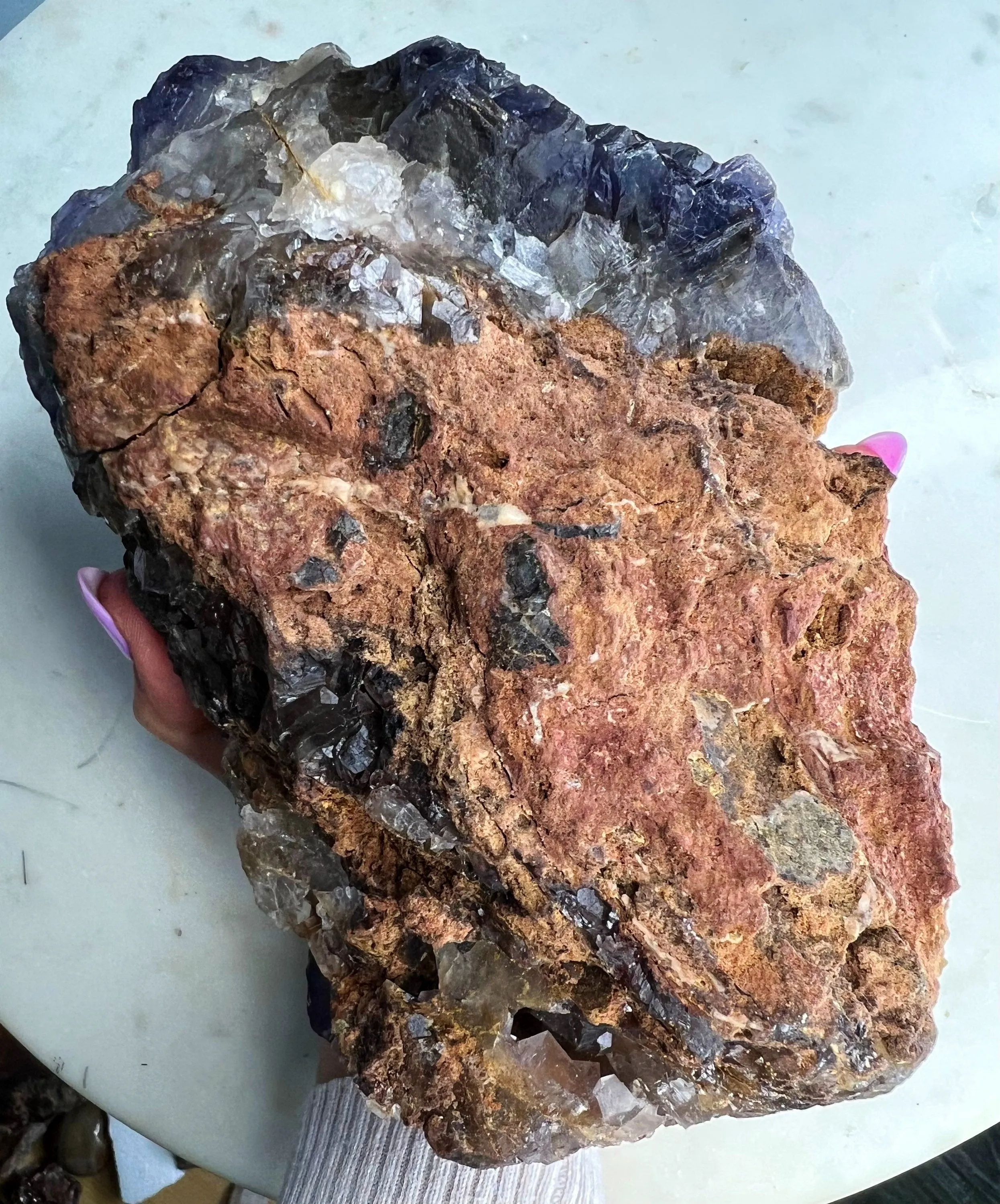 Cube purple fluorite 7 pounds 7oz