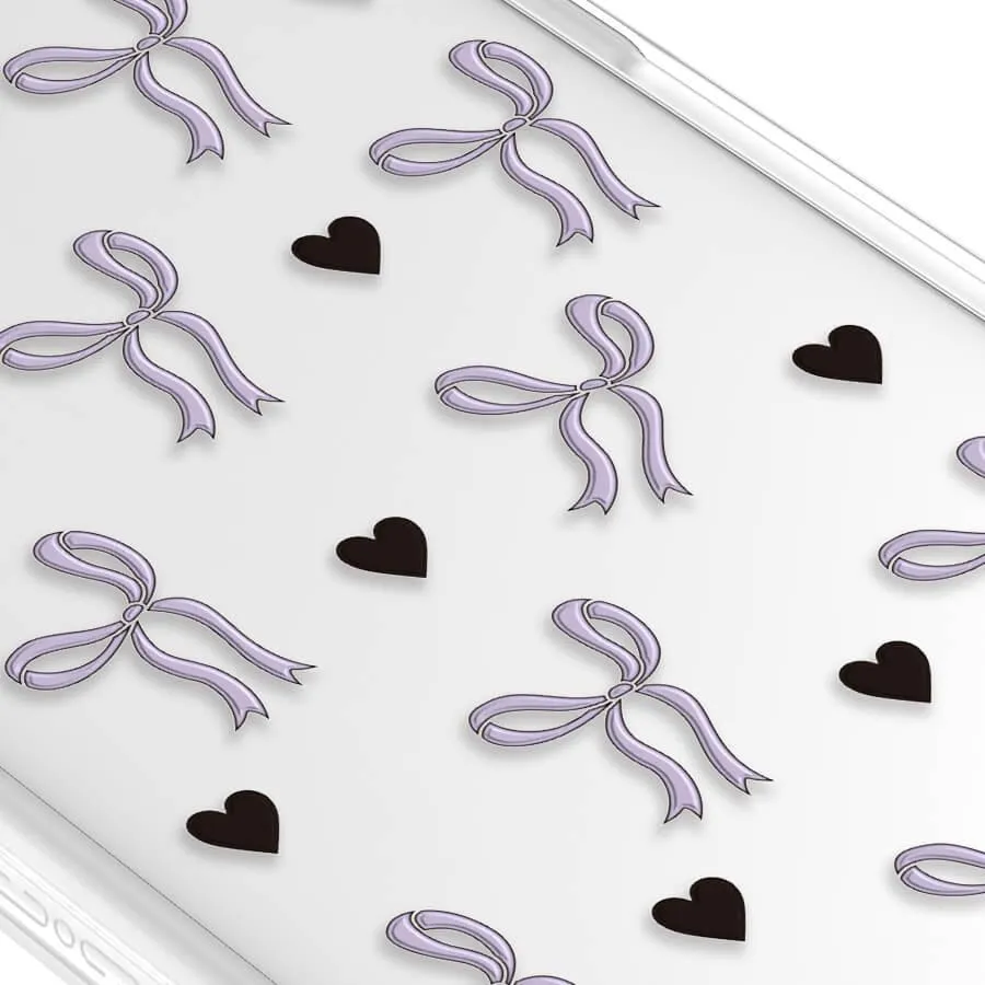 iPhone 12 Pro Purple Ribbon Heart Phone Case