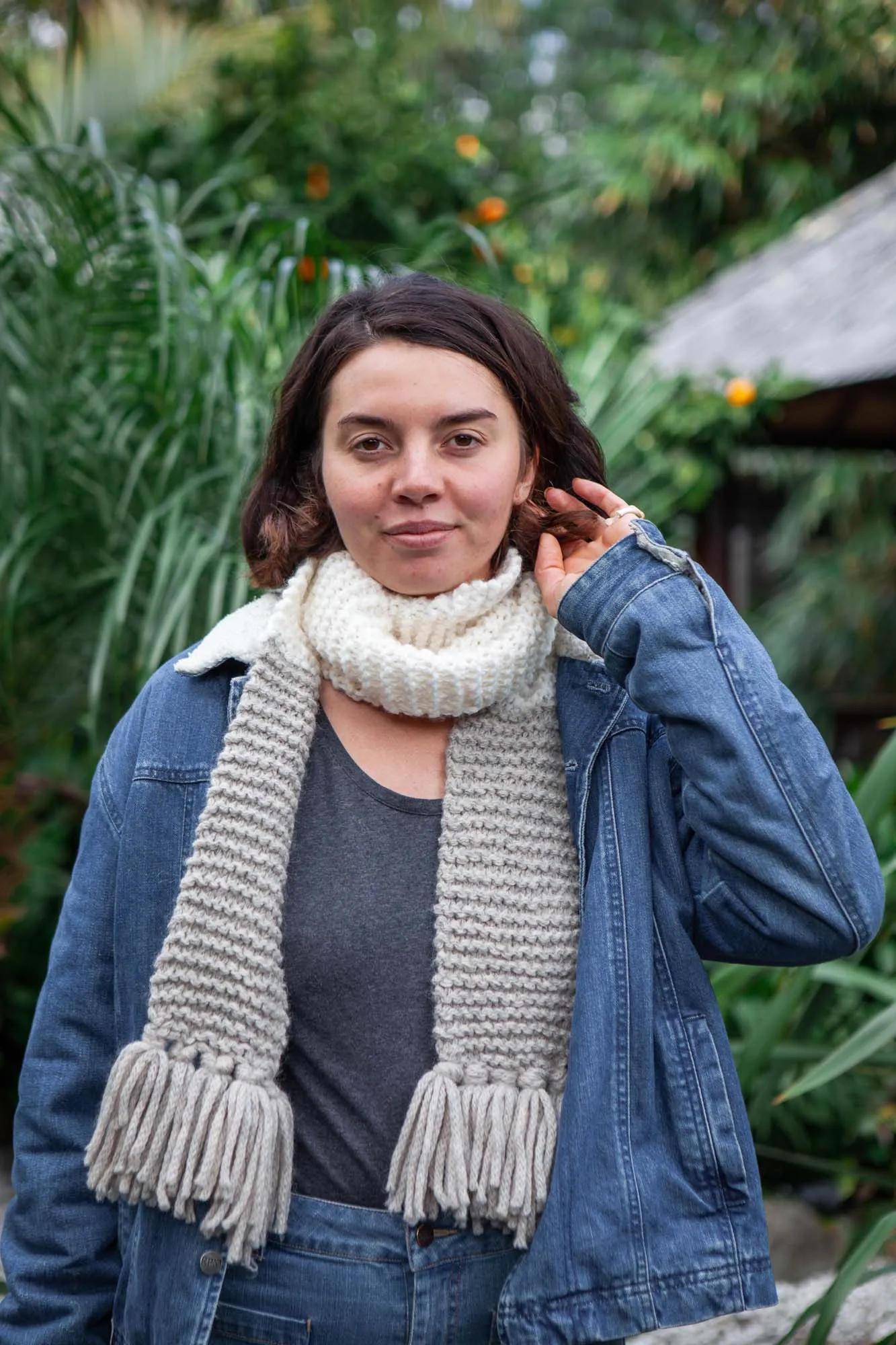 Knitting Pattern Download - Two Tone Scarf