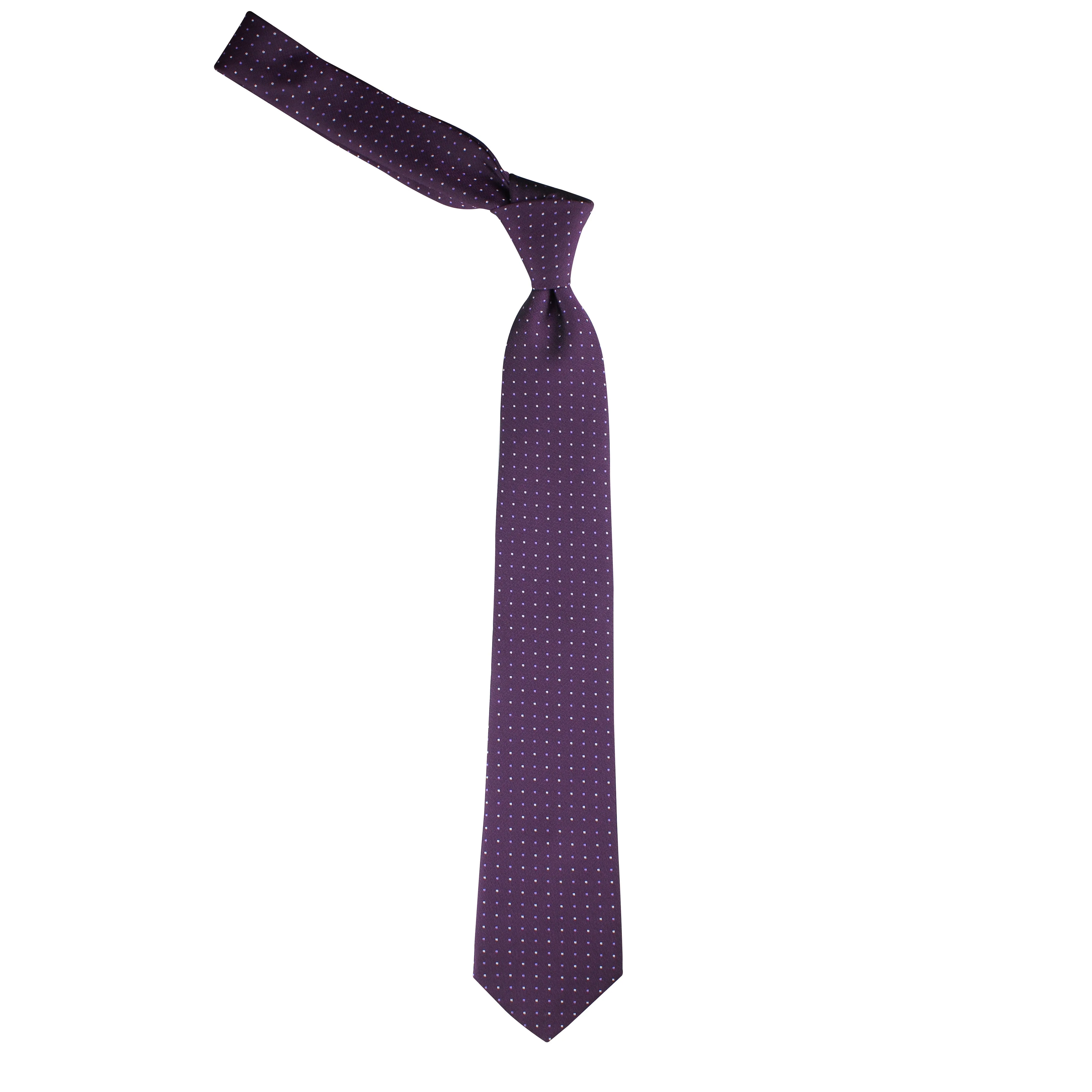 Kovove Attractive Polka Dot  Purple Necktie for Men