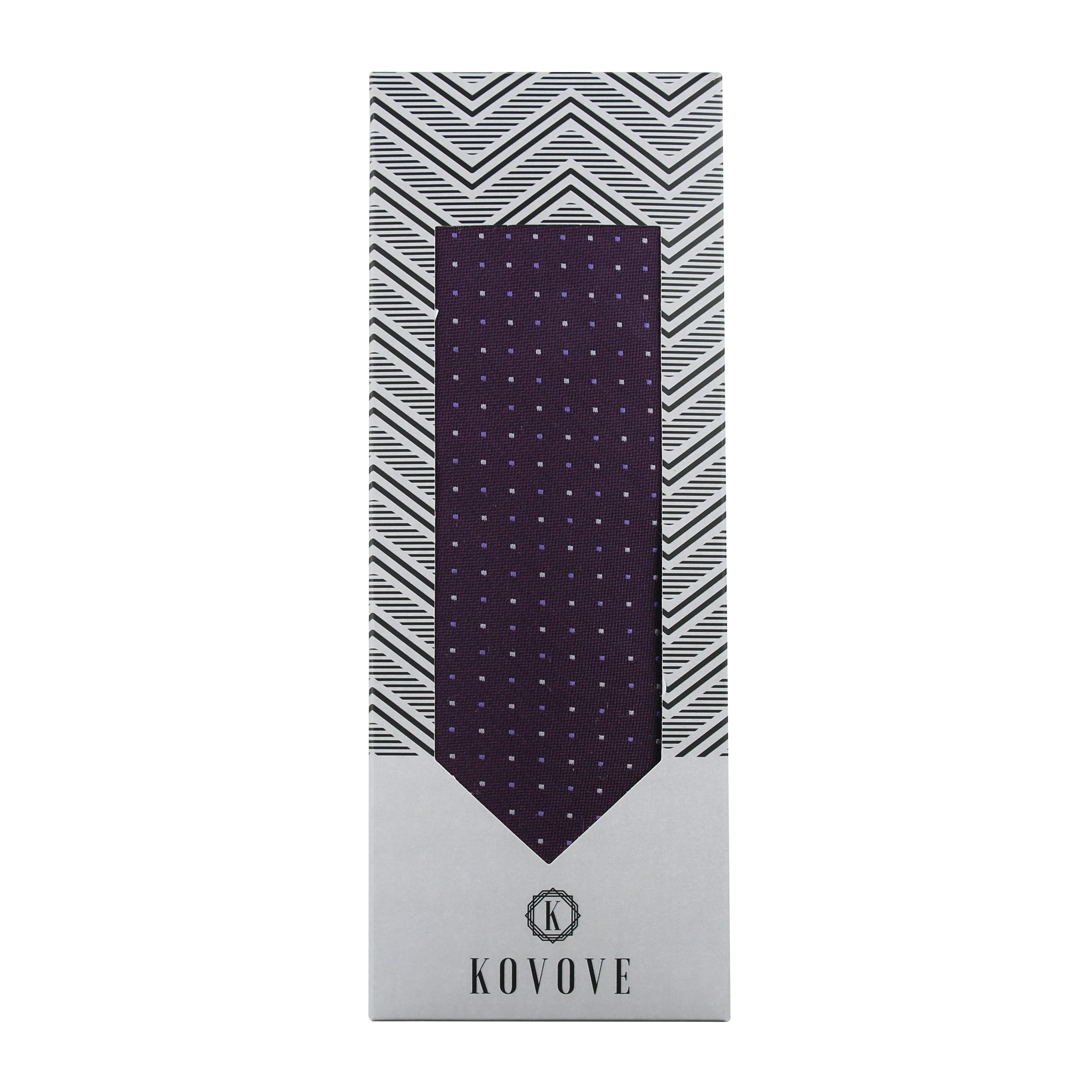 Kovove Attractive Polka Dot  Purple Necktie for Men