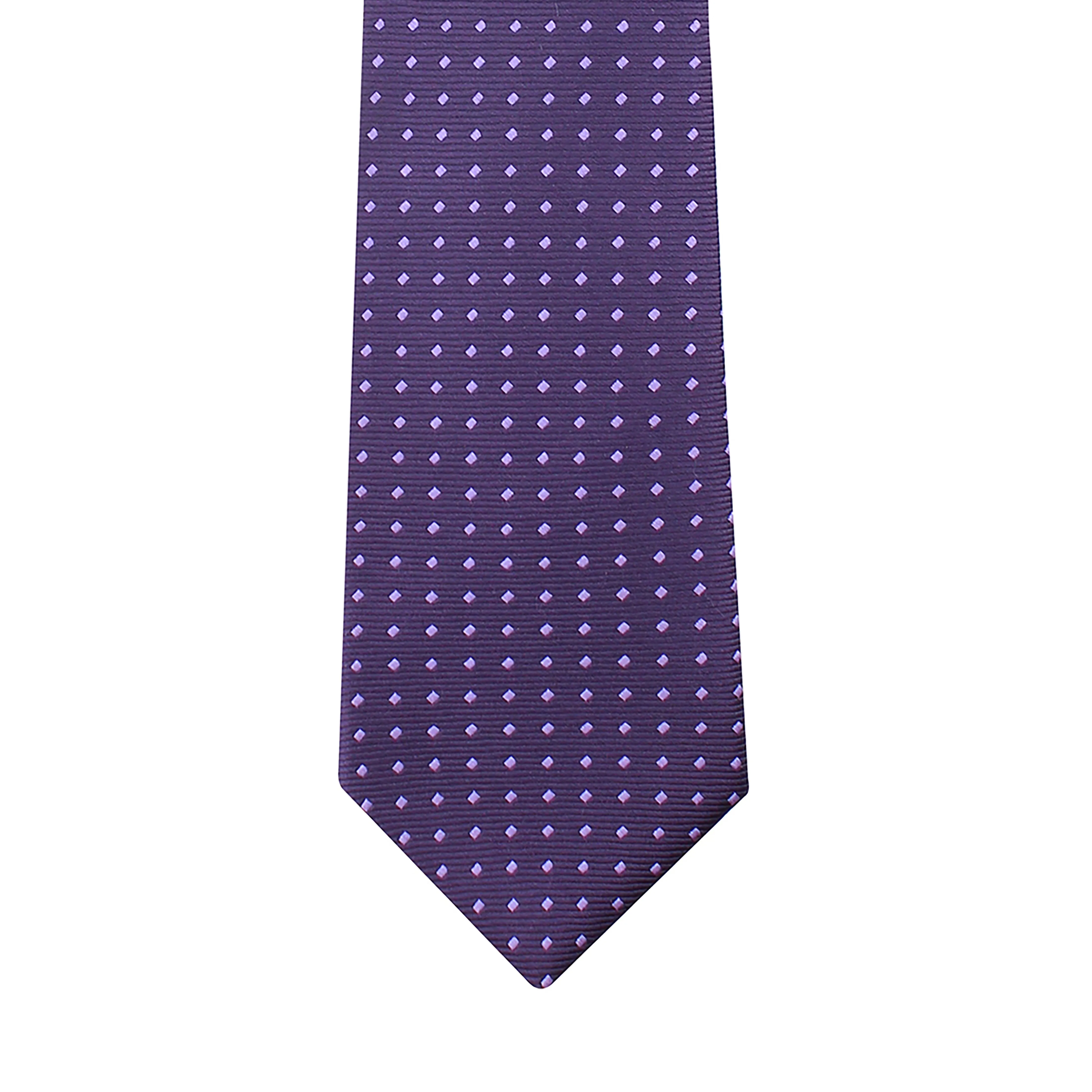 Kovove Purple Polka Dot Neck Tie For Men