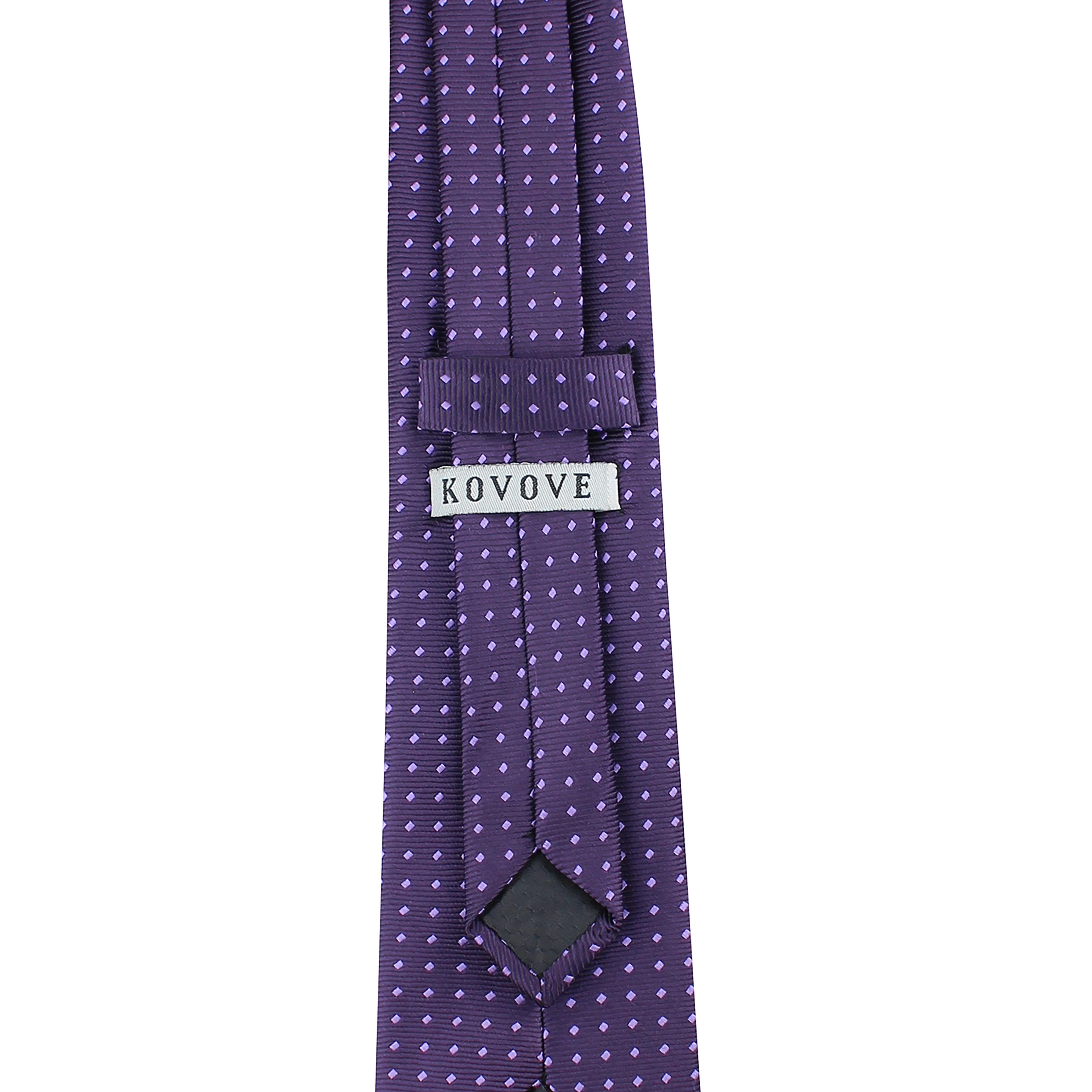 Kovove Purple Polka Dot Neck Tie For Men