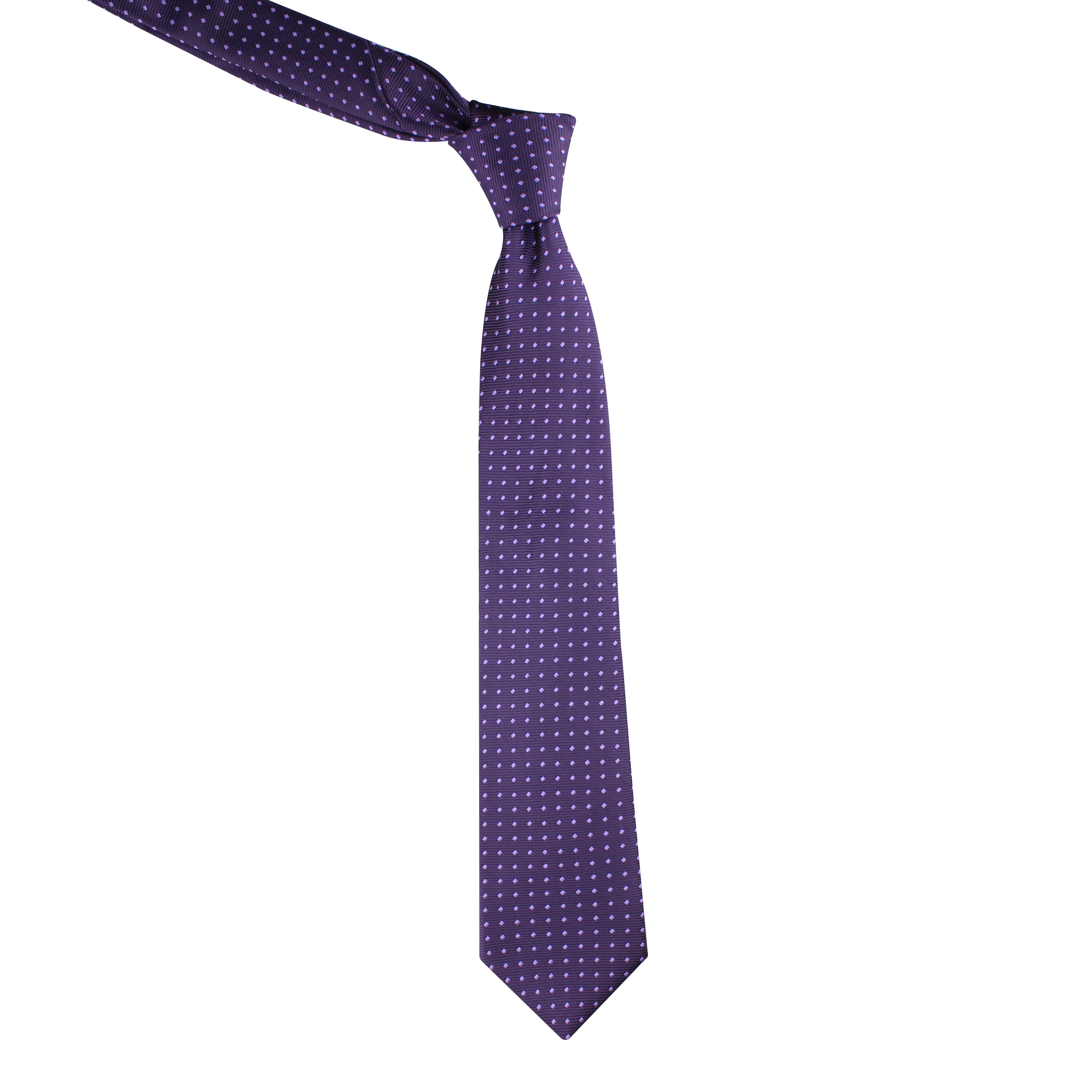 Kovove Purple Polka Dot Neck Tie For Men