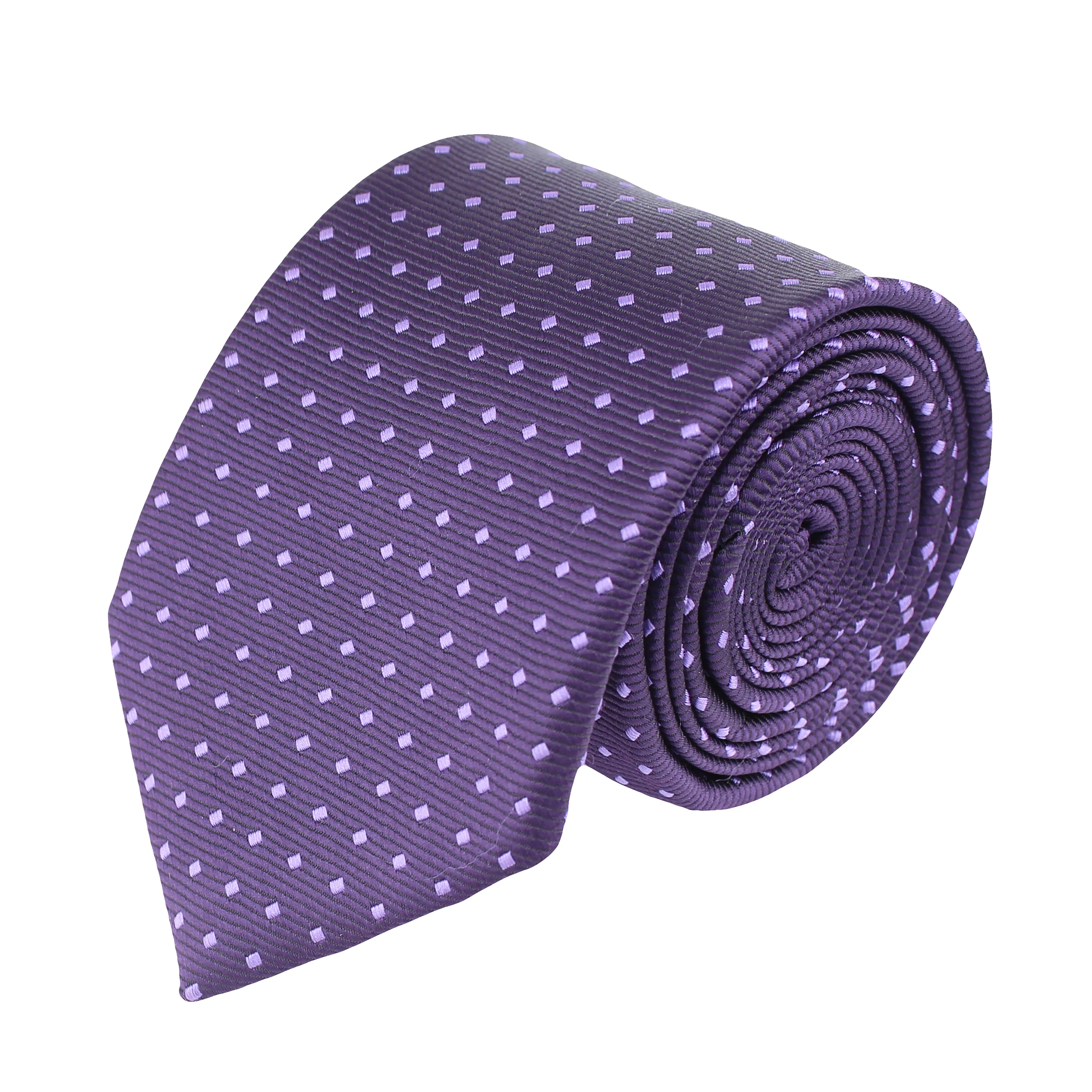 Kovove Purple Polka Dot Neck Tie For Men