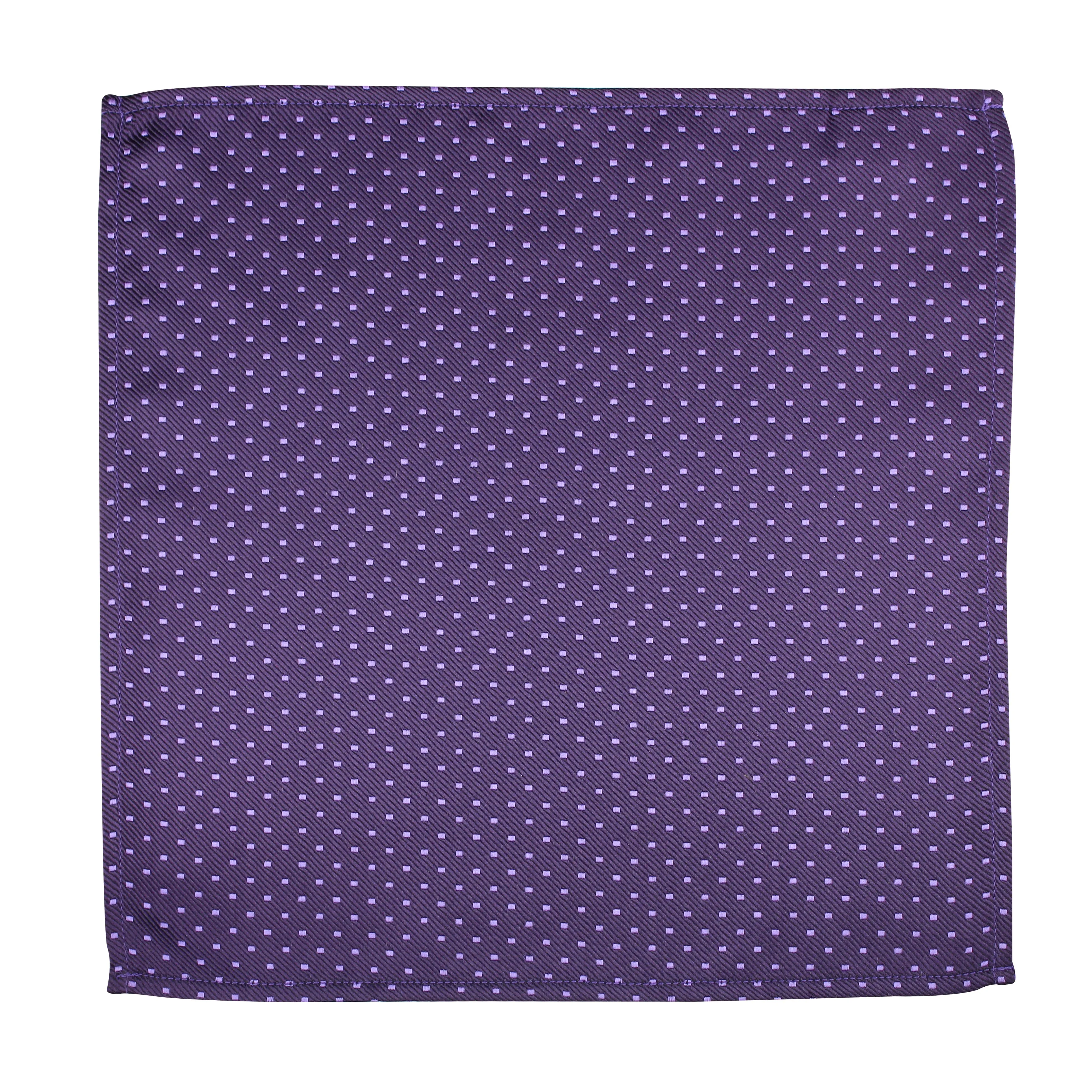 Kovove Purple Polka Print Pocket Square For Men