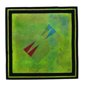 NETZACH - 100% Pure Mulberry Designer Silk Scarf 36 inch Square - Hypoallergenic -  rawr. - by Esther Bigfoot  - Psychic Self Defense Shield