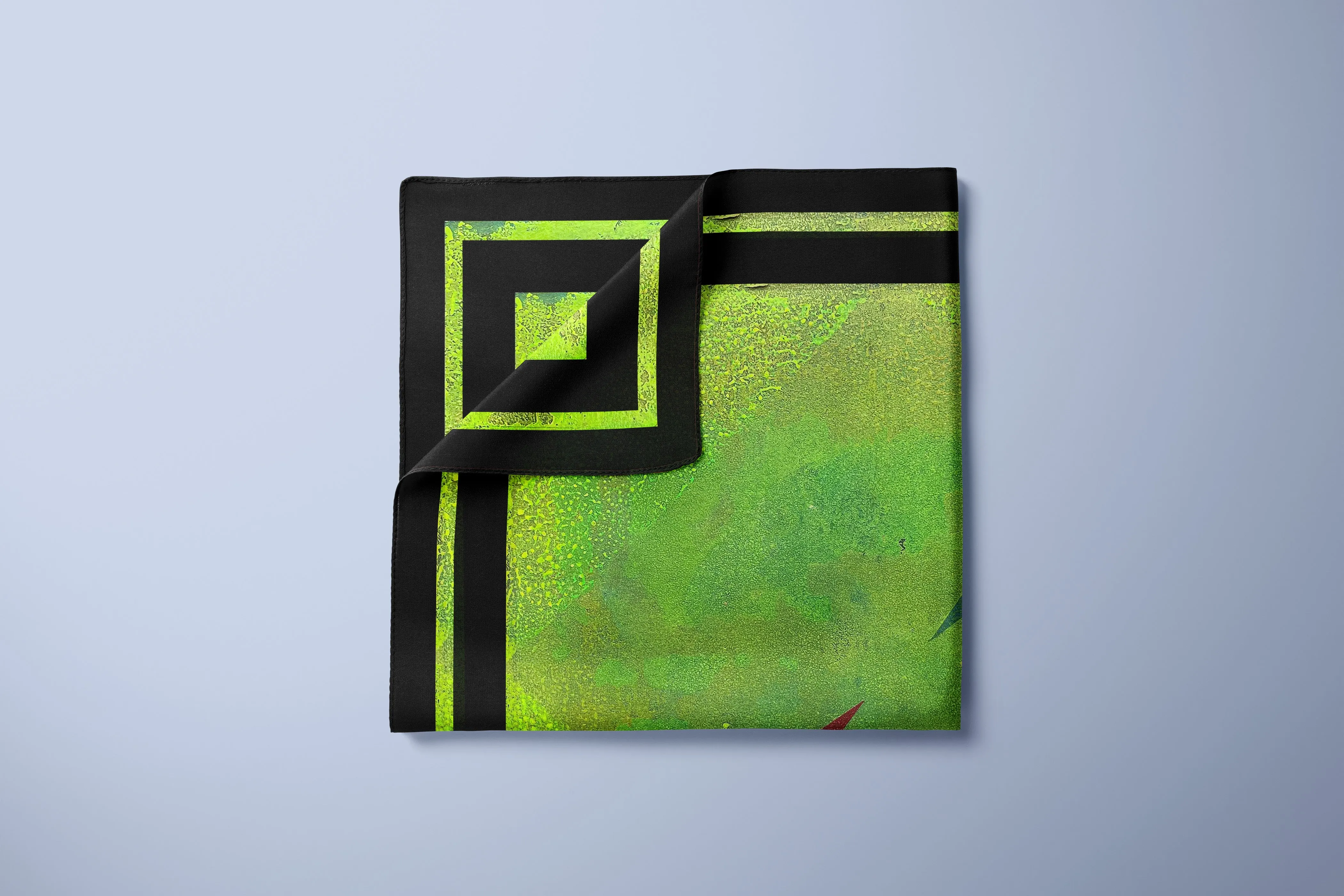 NETZACH - 100% Pure Mulberry Designer Silk Scarf 36 inch Square - Hypoallergenic -  rawr. - by Esther Bigfoot  - Psychic Self Defense Shield
