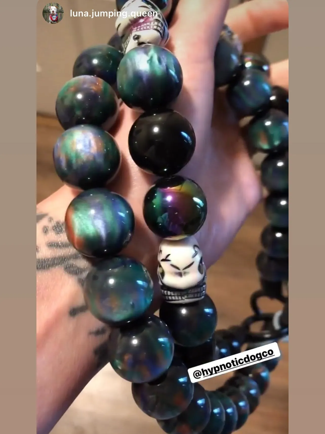 Northern Lights Resin Bead Collar
