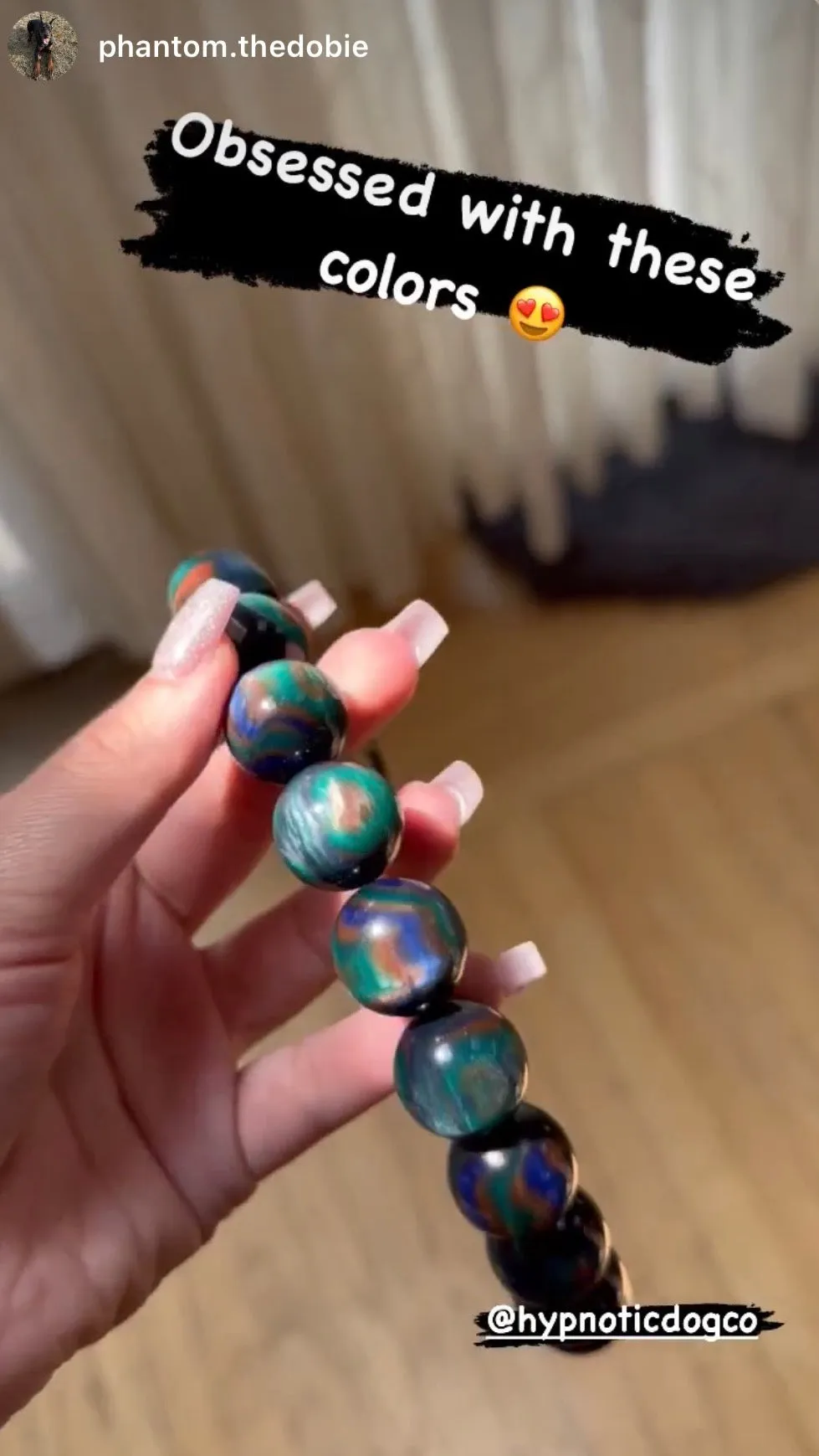 Northern Lights Resin Bead Collar