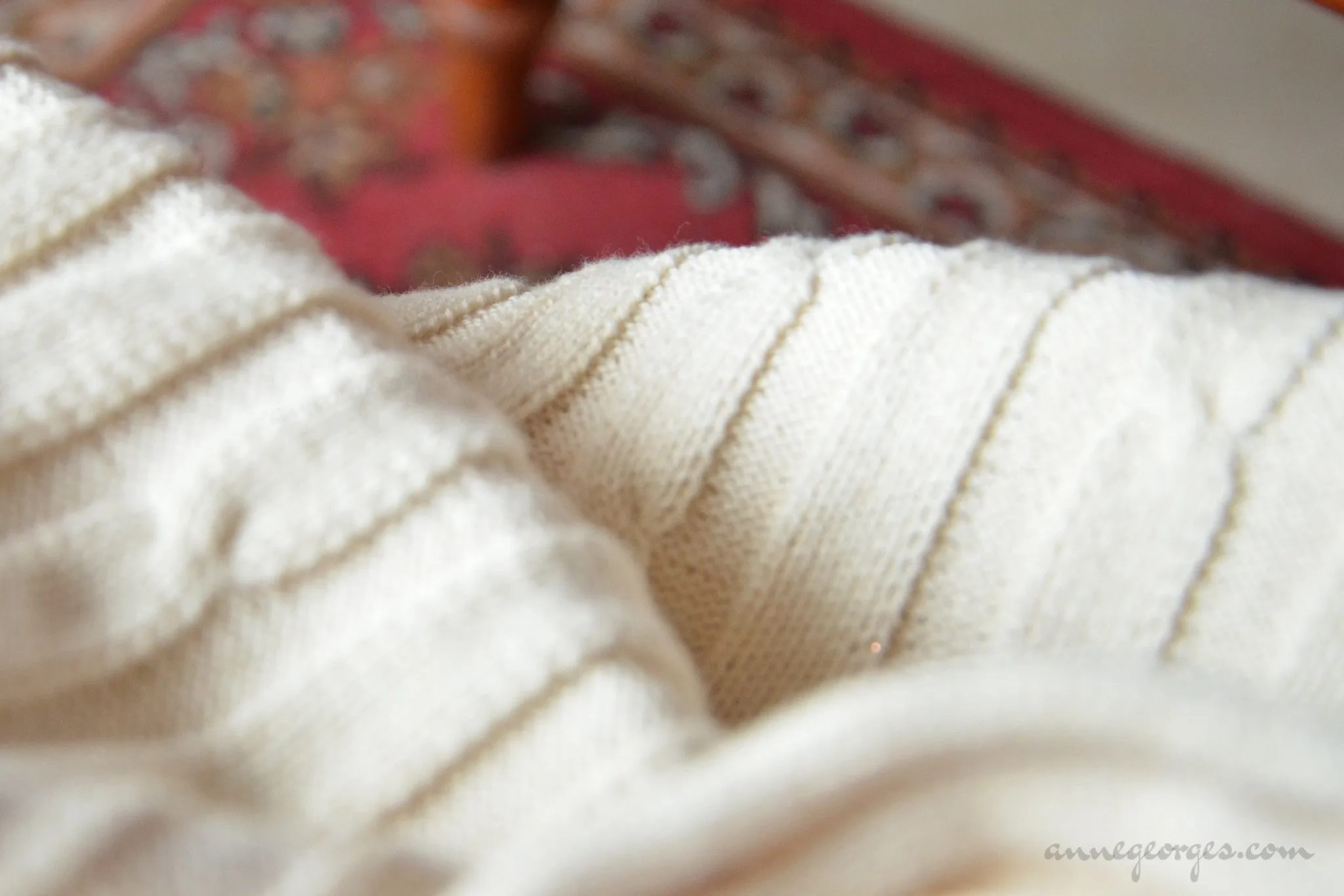 Organic Cotton Cable Knit. CABLE KNITS ( Staithes, Unbleached Dyeable )
