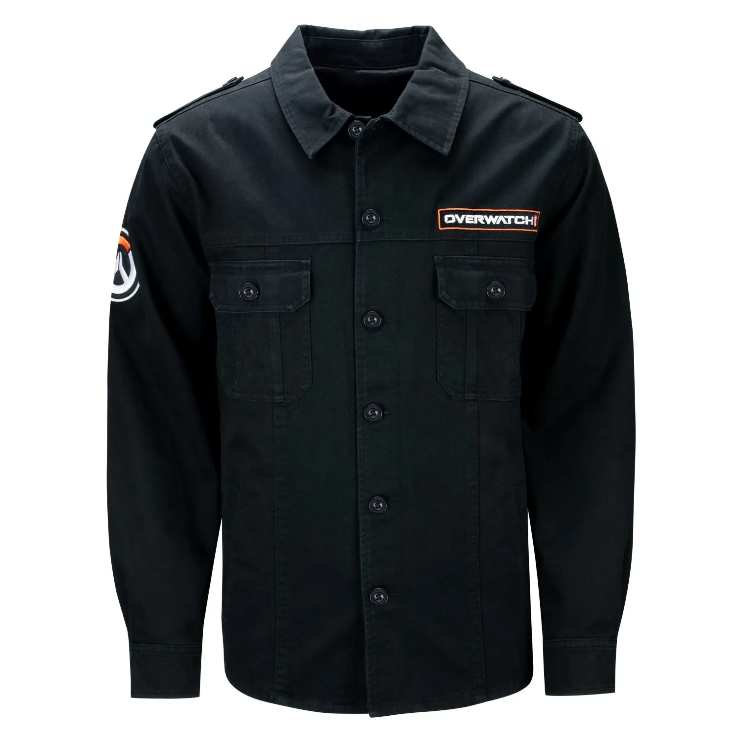 Overwatch 2 Black Button-Up Military Jacket