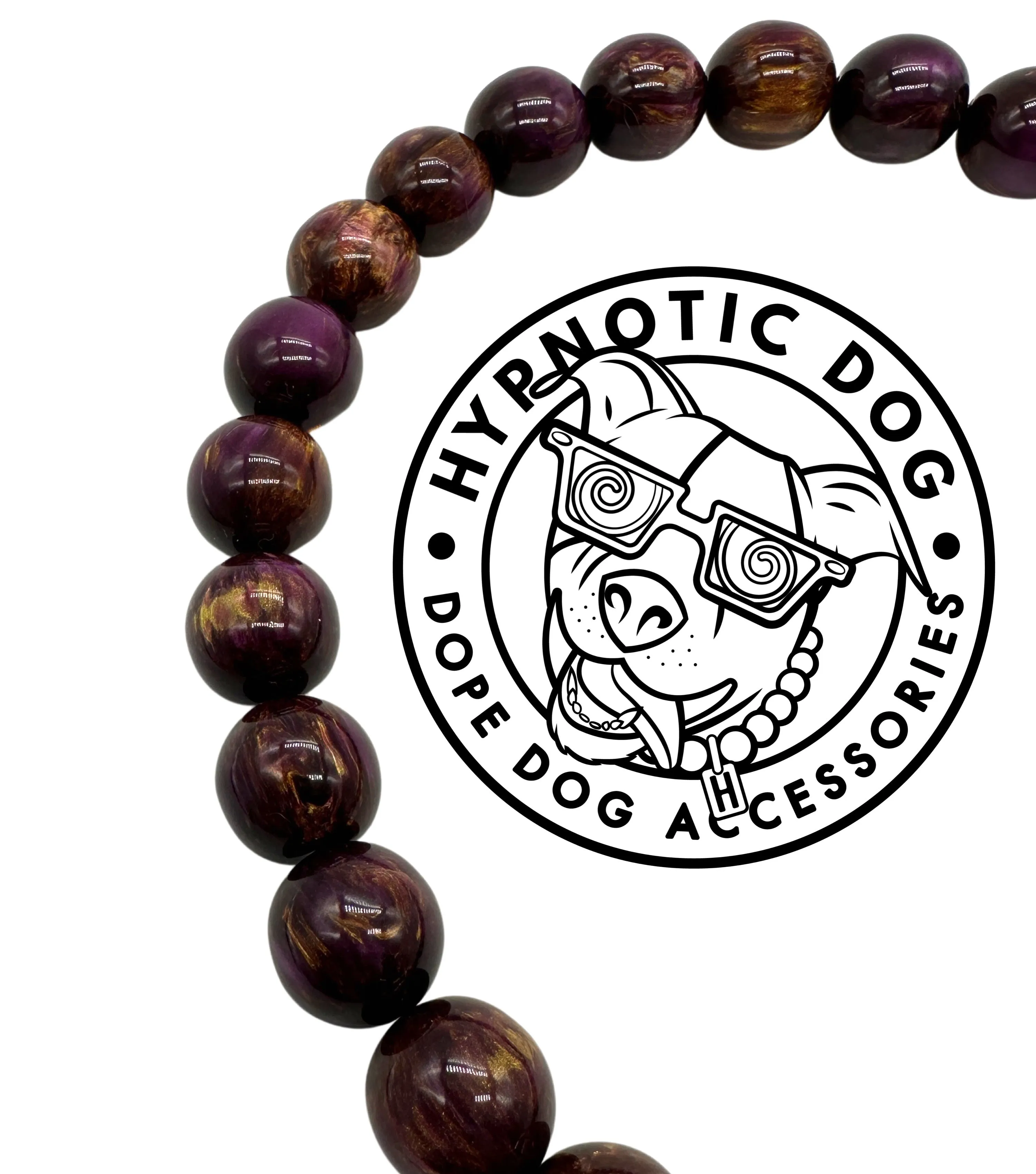 Purple Aurora Resin MINI [Small Dog/Cat Bead Collar]