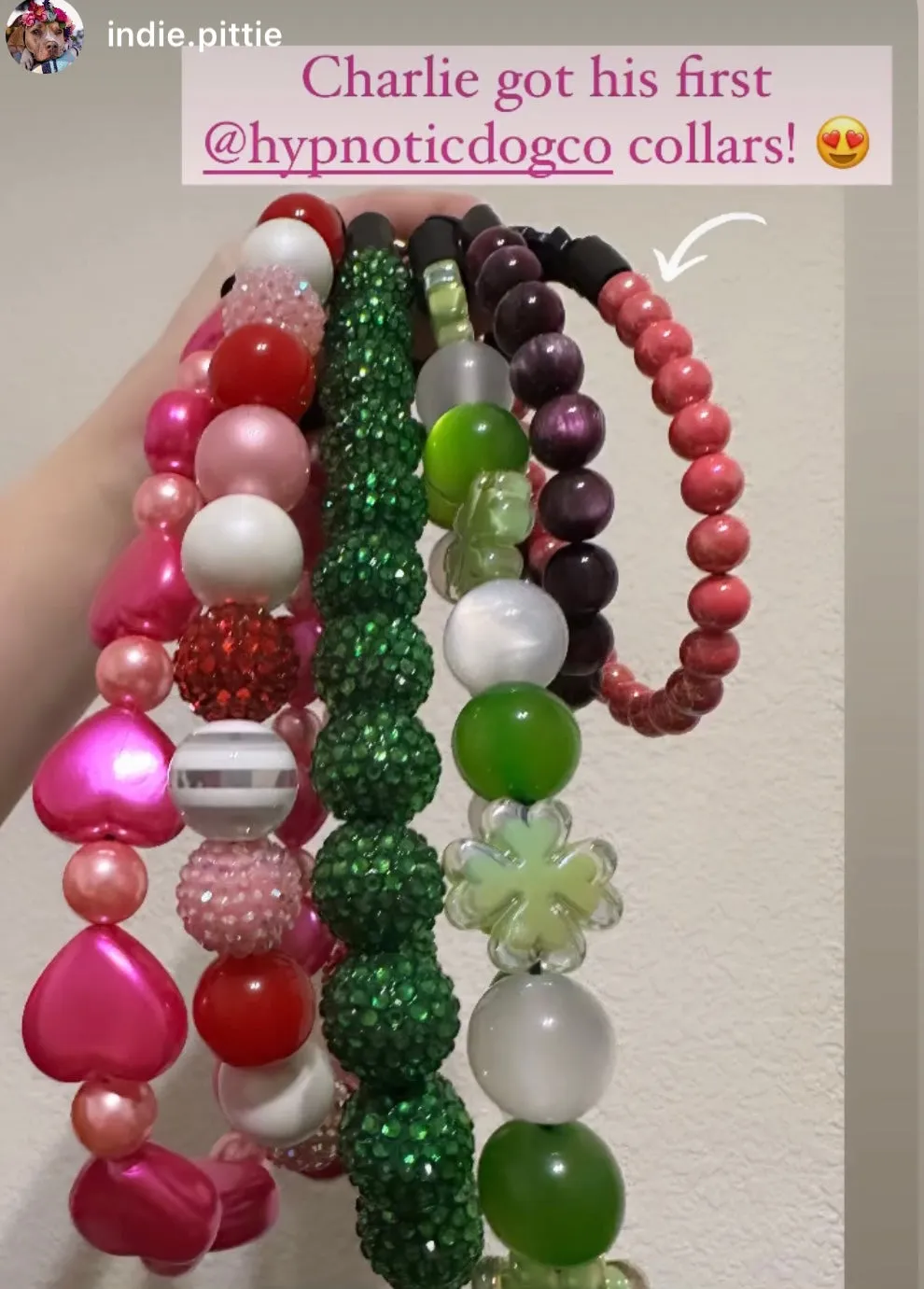 Purple Northern Lights Resin MINI [Small Dog/Cat Bead Collar]