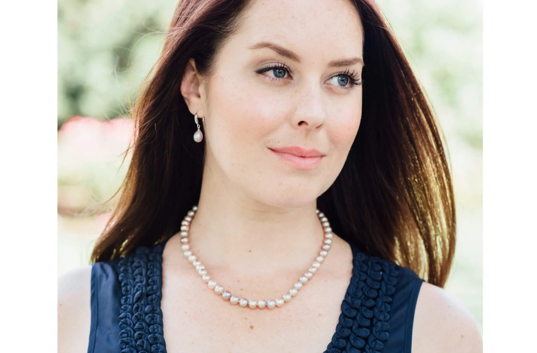 Single Strand Pink/Purple Freshwater Pearl Necklace 8mm