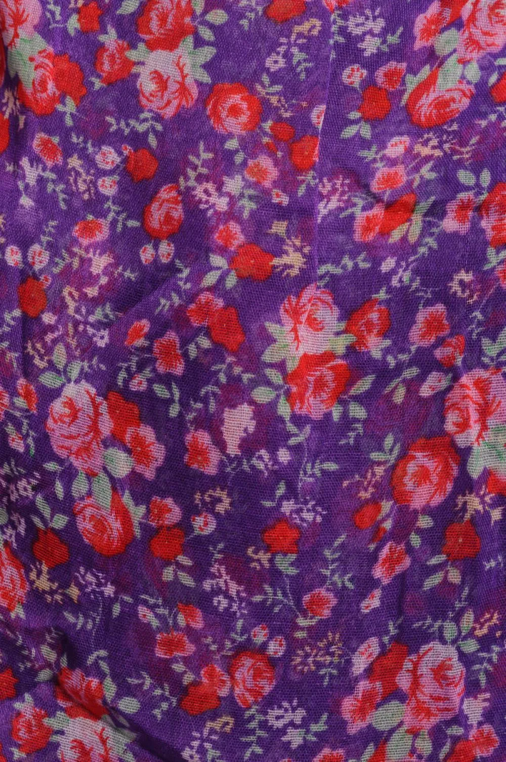 Small Roses On Purple Unisex Scarf & Beach Sarong