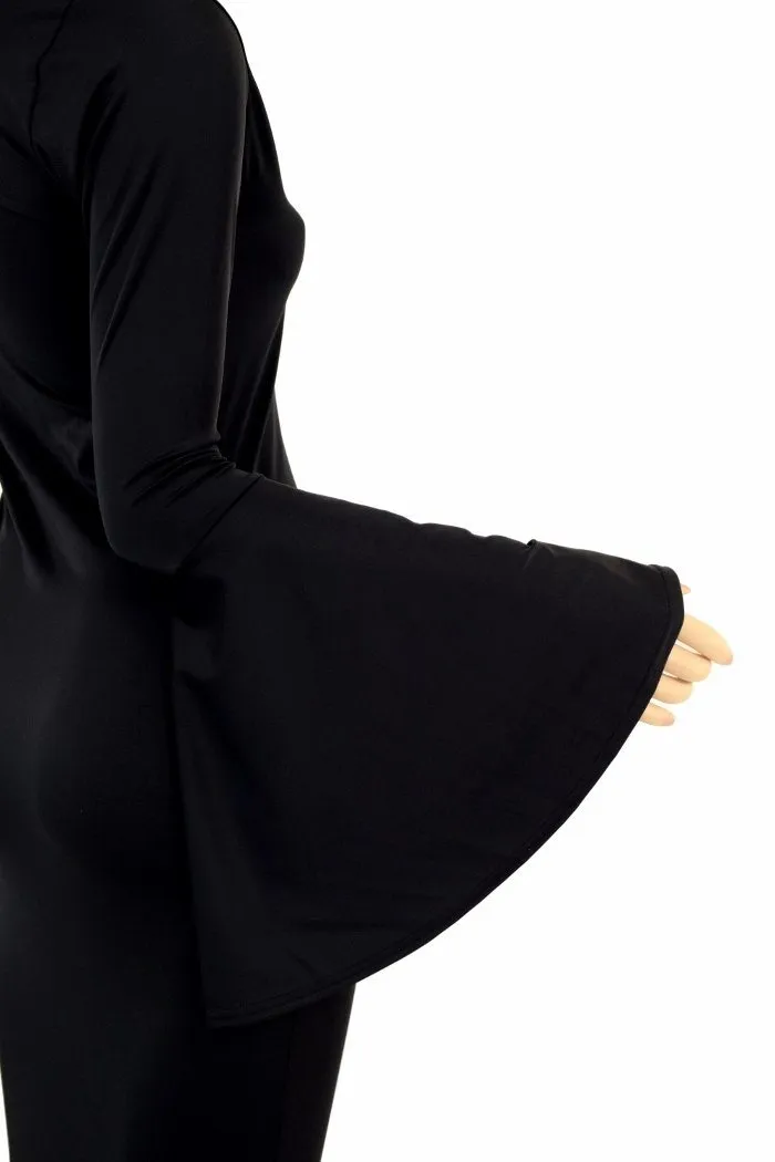 Smooth & Curvy Black Spandex Morticia Dress
