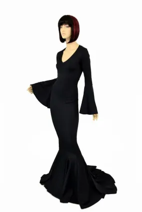 Smooth & Curvy Black Spandex Morticia Dress