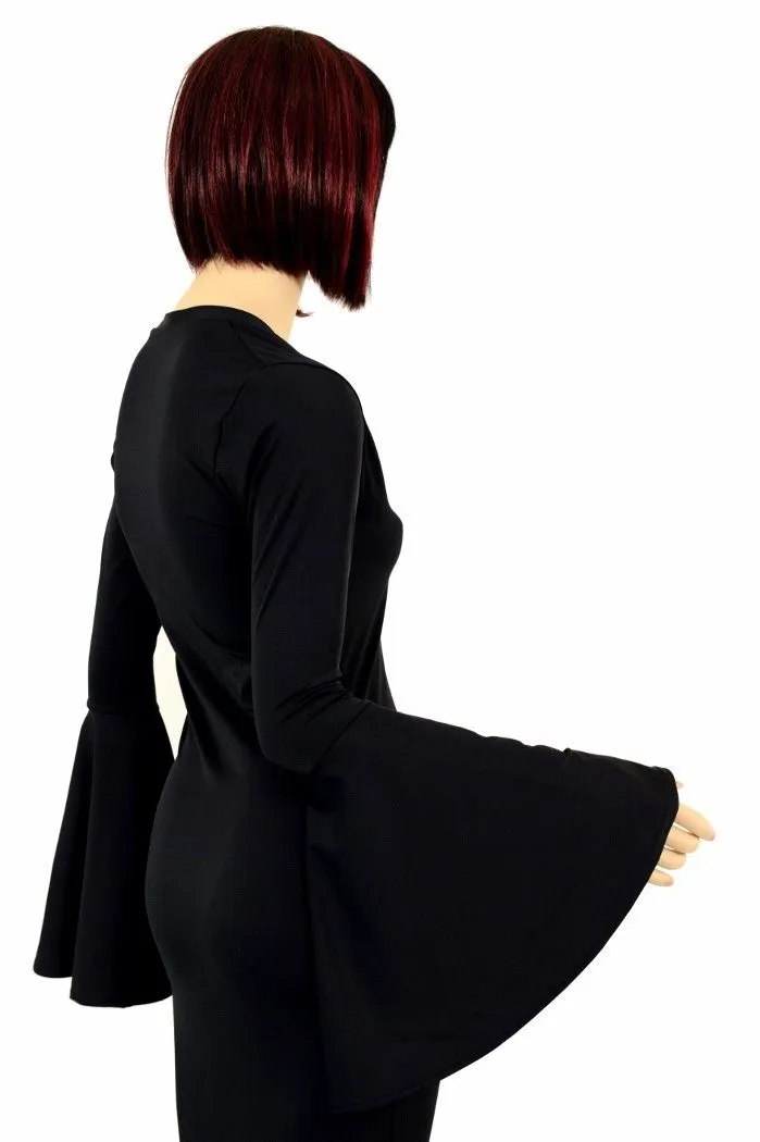Smooth & Curvy Black Spandex Morticia Dress