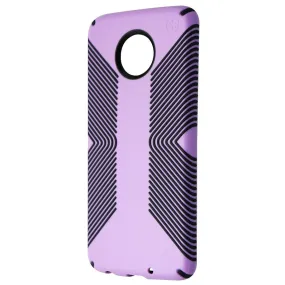Speck Presidio Grip Series Hybrid Case for Moto Z4 - Jelly Purple/Charcoal Grey