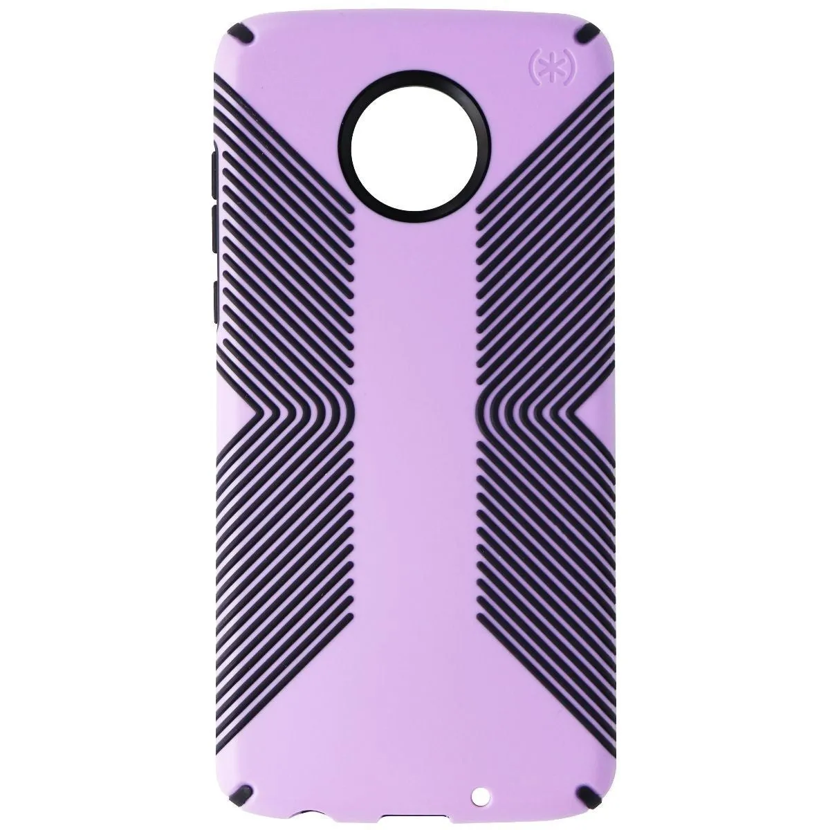 Speck Presidio Grip Series Hybrid Case for Moto Z4 - Jelly Purple/Charcoal Grey