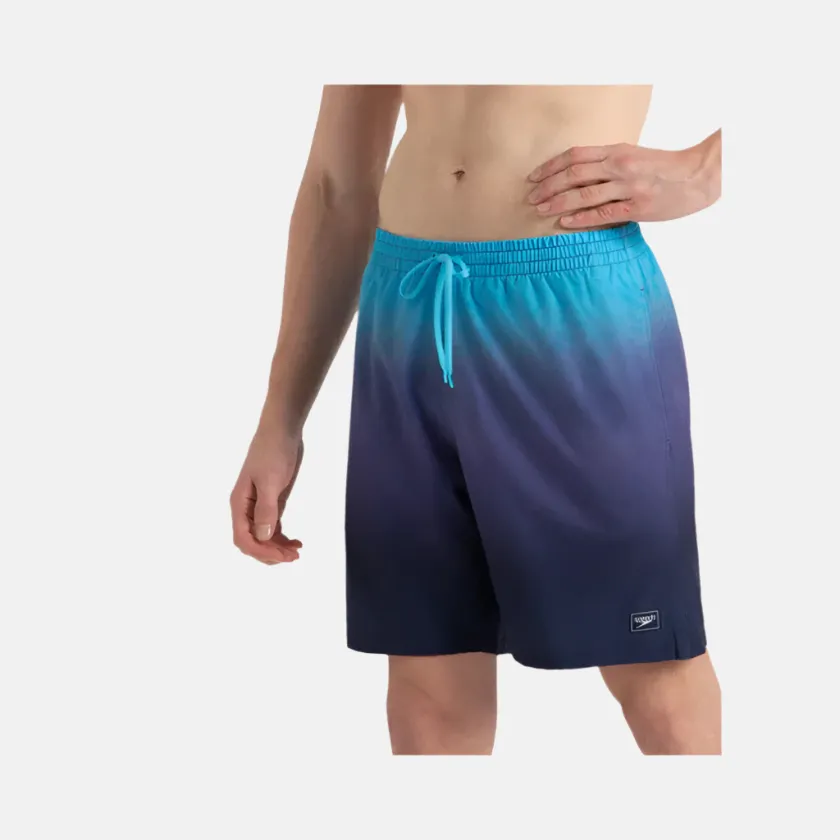 Speedo 4 Way Flex Essential Printed Men's Watershorts With Side Pockets - Peacoat/Hapuna Blue/Picton Blue