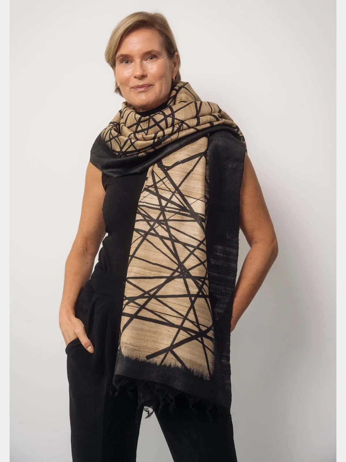 Tussar Silk Scarf Isa